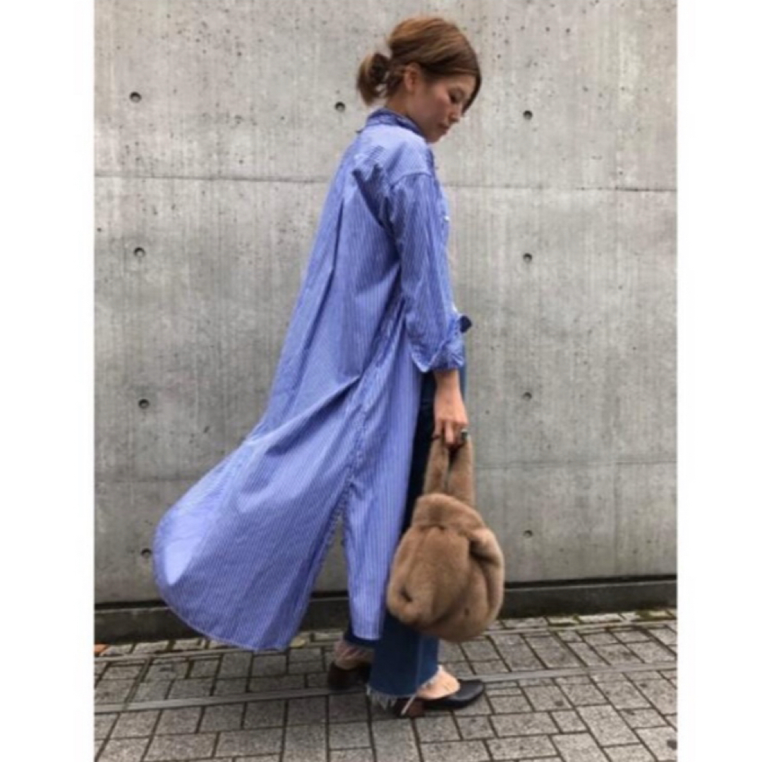 DEUXIEME CLASSE - Americana ストライプシャツワンピースの通販 DEUXIEME CLASSE - Americana ストライプシャツワンピースの通販