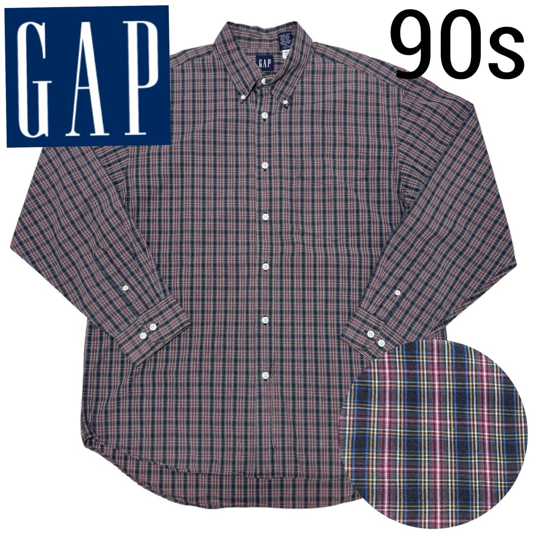 GAP - 90s□OLD GAP オールドギャップ□チェック ボタンダウン GAP - 90s□OLD GAP オールドギャップ□チェック ボタンダウン