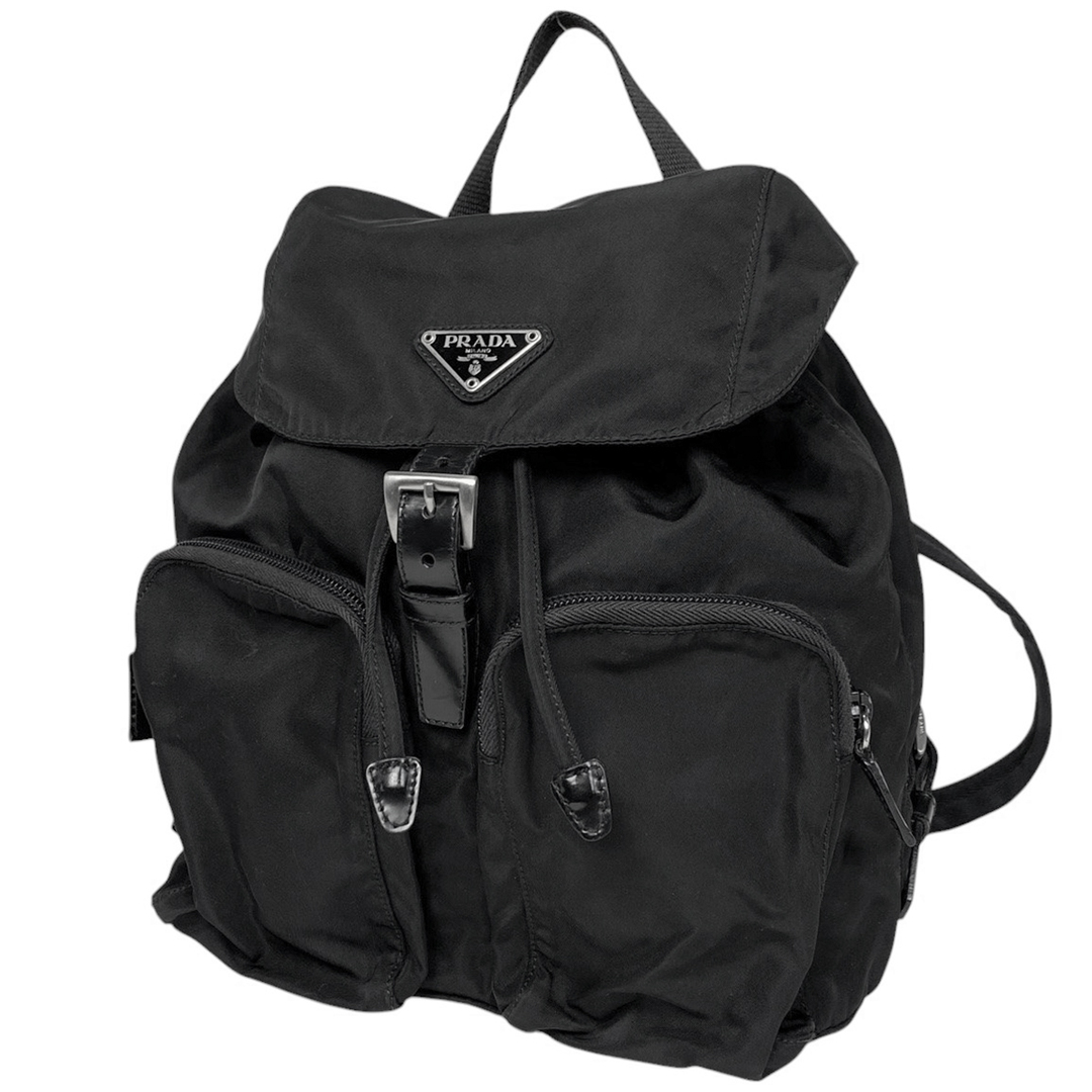 PRADA - プラダ ロゴプレート リュックサック レディース 【中古 PRADA - プラダ ロゴプレート リュックサック レディース 【中古