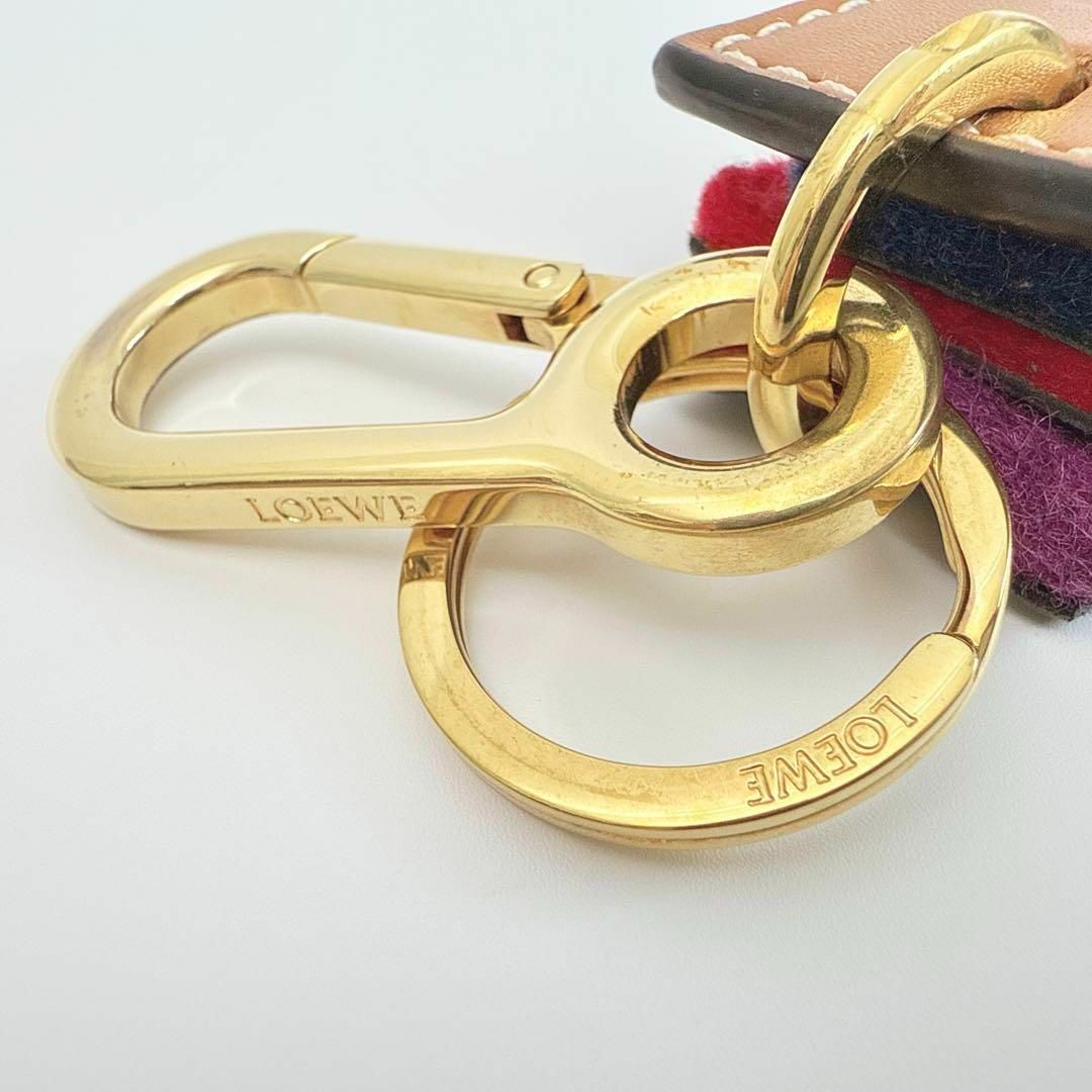 LOEWE - ロエベ キーリング キーホルダー チャーム レザー LOEWE - ロエベ キーリング キーホルダー チャーム レザー