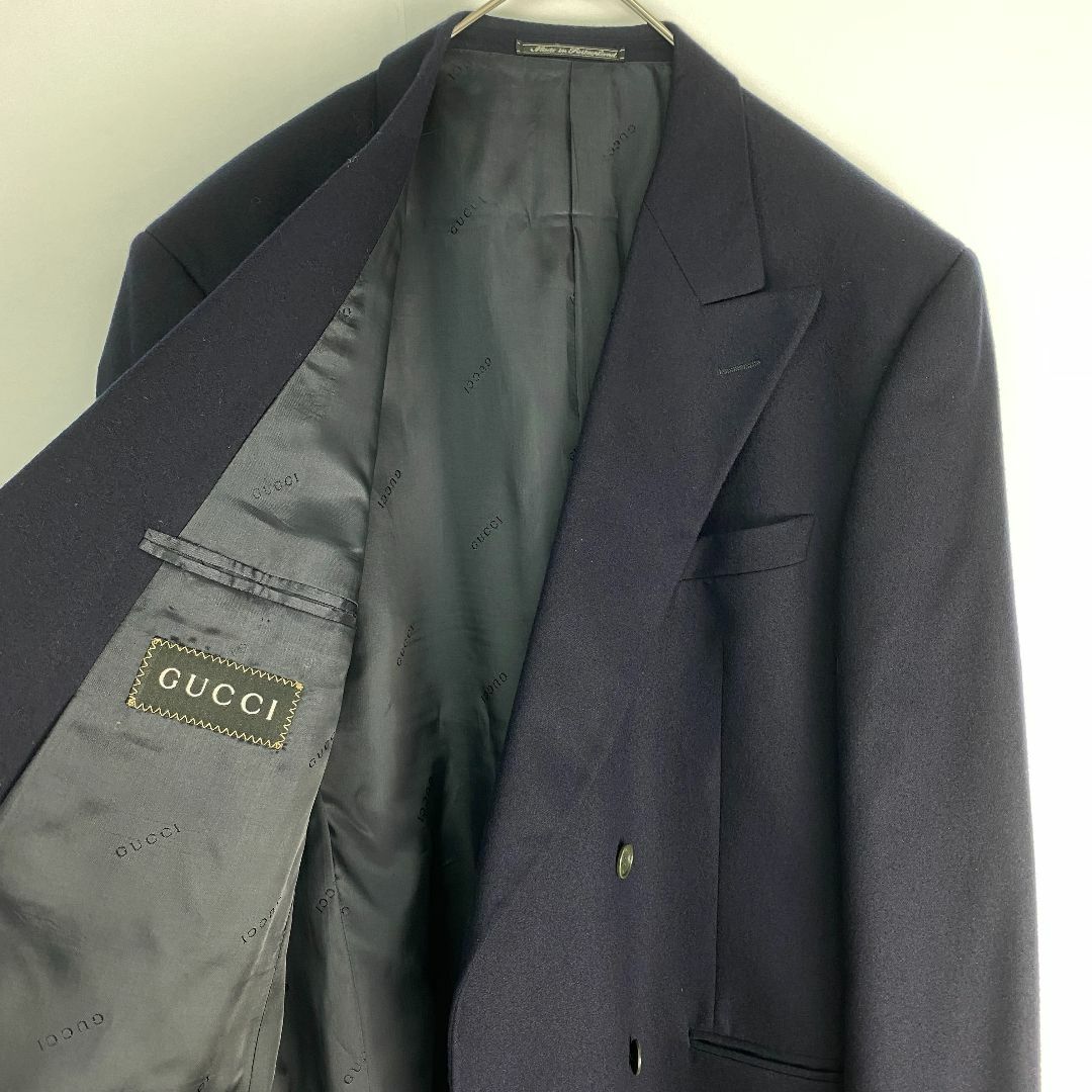GUCCI - グッチ スーツセットアップ GUCCI ダブル 裏地ロゴ GUCCI - グッチ スーツセットアップ GUCCI ダブル 裏地ロゴ