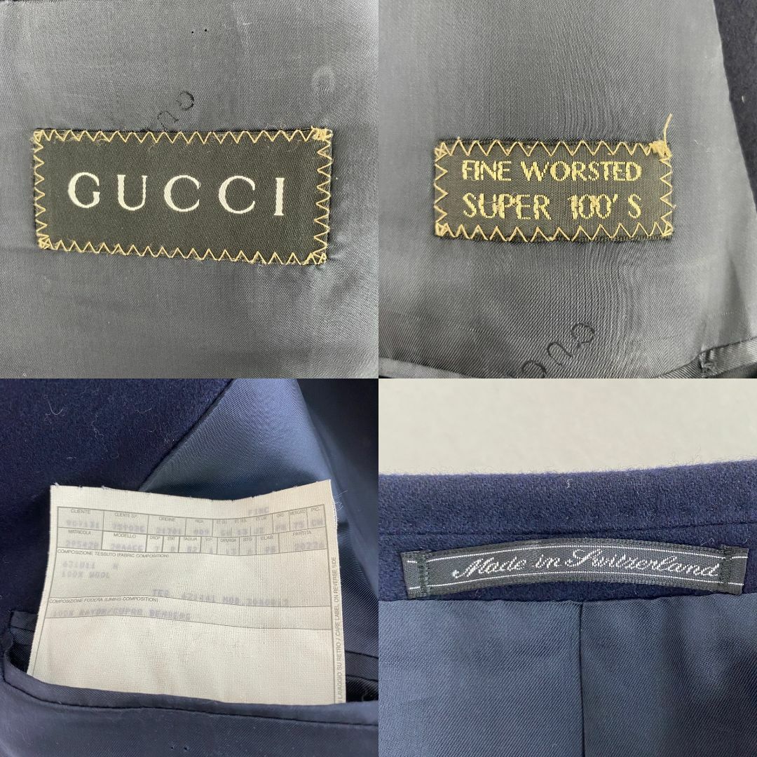 GUCCI - グッチ スーツセットアップ GUCCI ダブル 裏地ロゴ GUCCI - グッチ スーツセットアップ GUCCI ダブル 裏地ロゴ