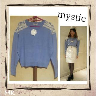 ミスティック(mystic)の＊ 週末sale ＊ 肩レースニット(ニット/セーター)