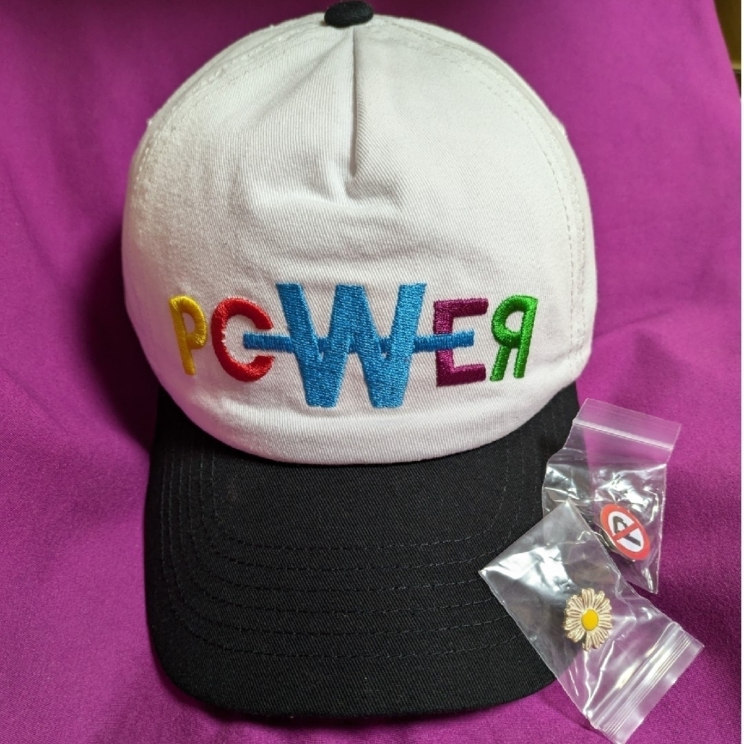 PEACEMINUSONE - 🩷G-DRAGON POWER キャップ /黒🩷ピンバッジ PEACEMINUSONE - 🩷G-DRAGON POWER キャップ /黒🩷ピンバッジ