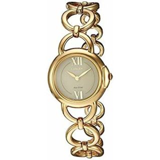 シチズン Citizen Women's 'Eco-Drive Jolie' Quartz and Stainless-Steel Dress Watch Color:Gold-Toned (Model: EX1452-53P) [並行輸入品](腕時計)