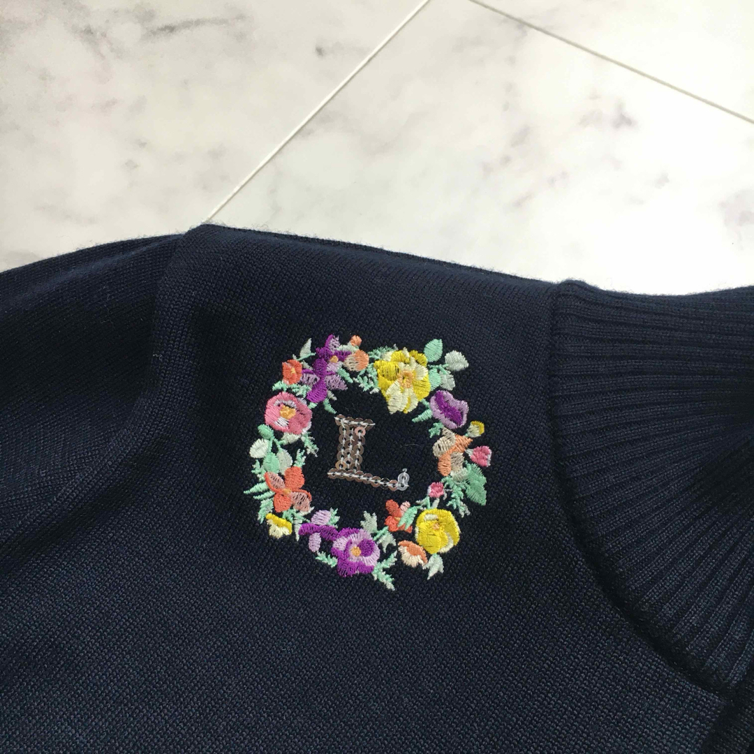 近年美品 LEONARD レオナール ウール ニット ジップ ブルゾン 44 近年美品 LEONARD レオナール ウール ニット ジップ ブルゾン 44