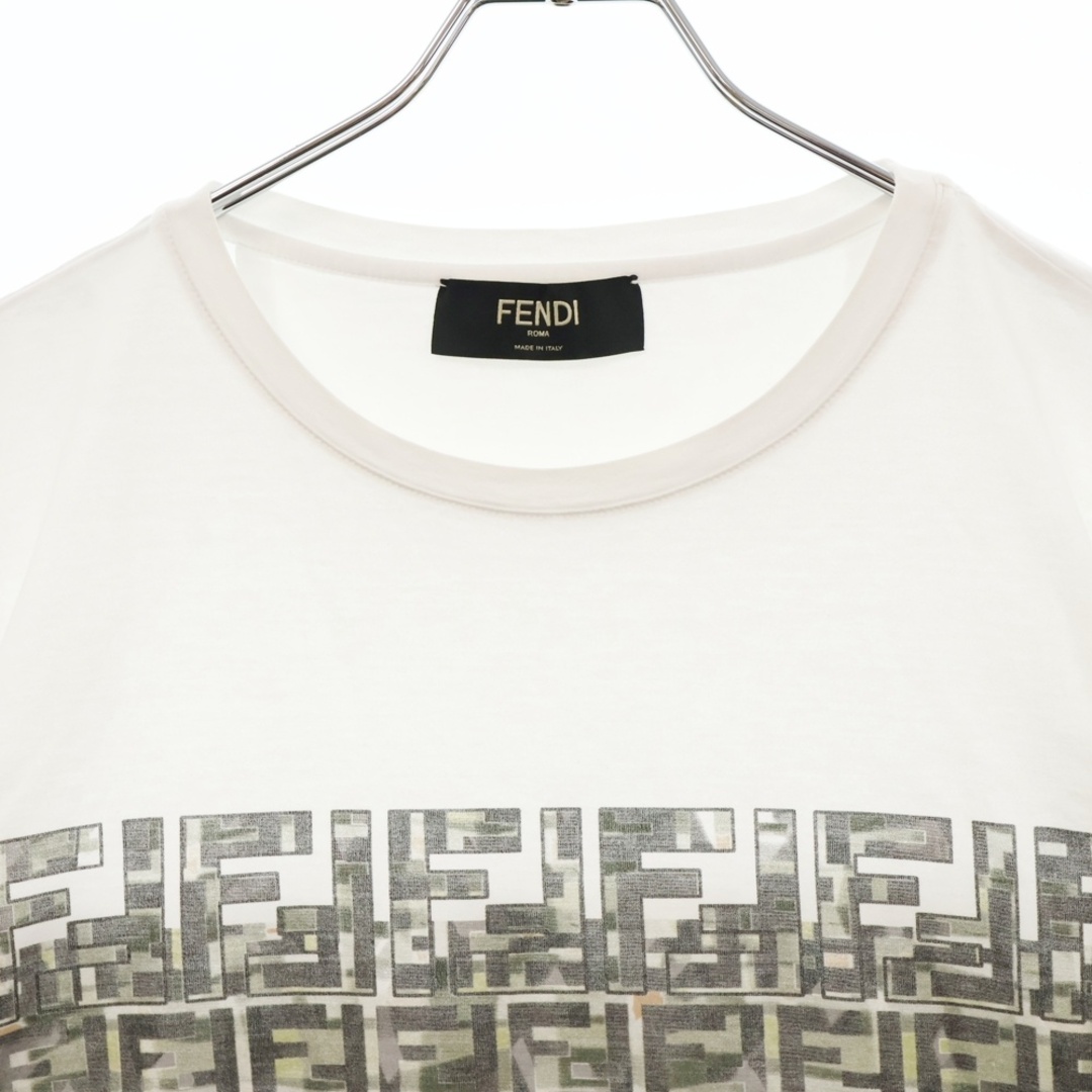 FENDI - FENDI フェンディ FF ズッカ柄 プリント クルーネック FENDI - FENDI フェンディ FF ズッカ柄 プリント クルーネック