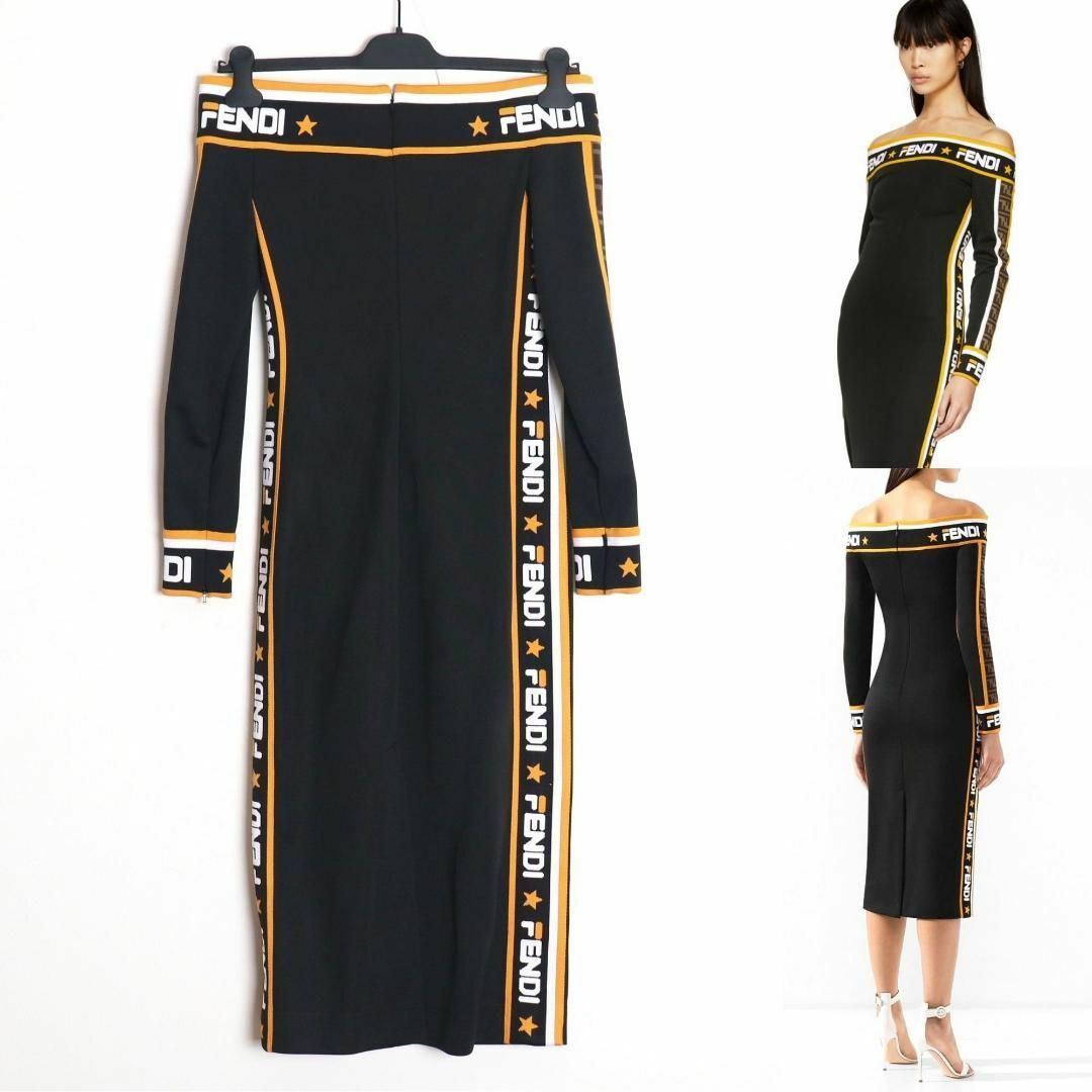 FENDI - フェンディ×フィラ 新品 オフショルダードレス 38 FENDI - フェンディ×フィラ 新品 オフショルダードレス 38