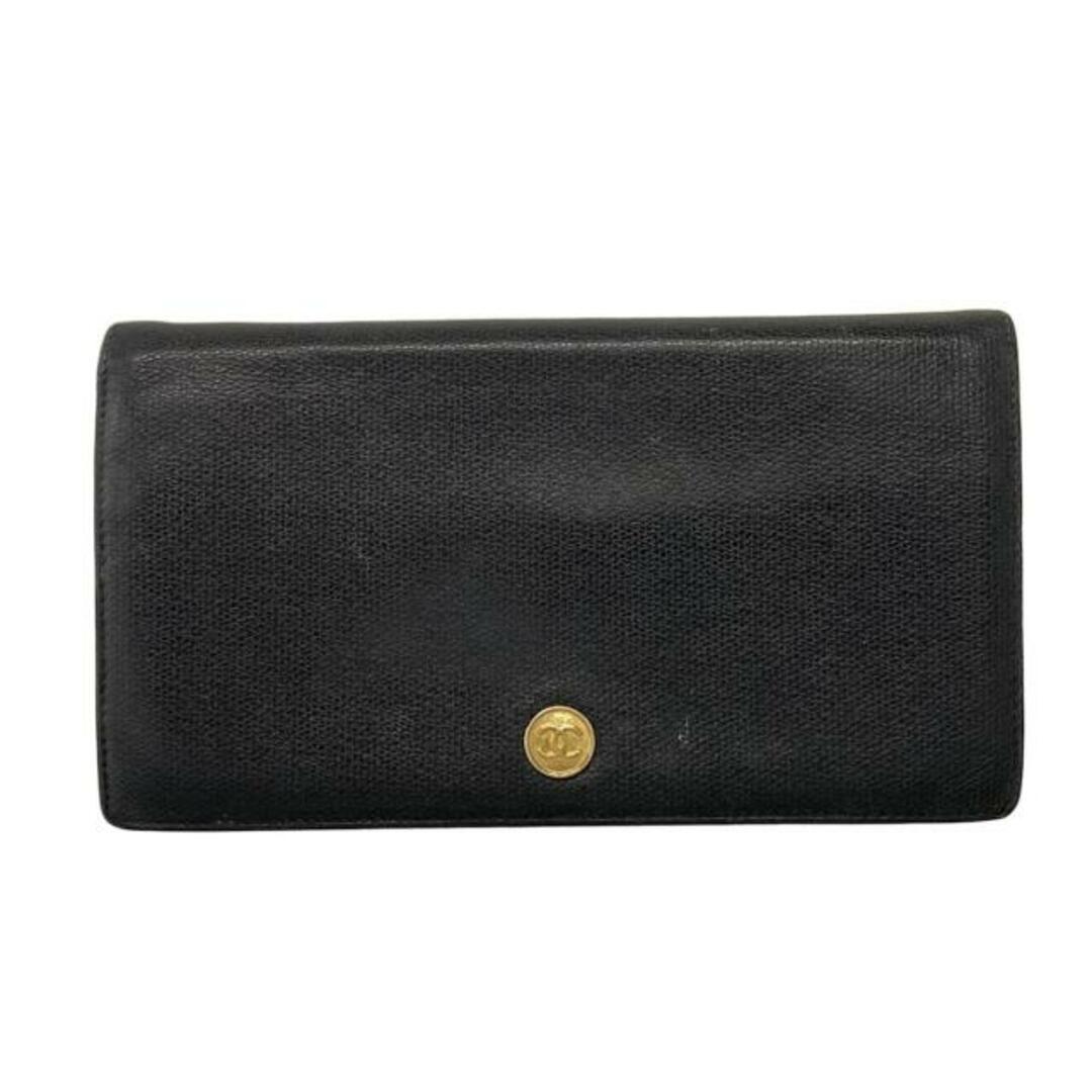 CHANEL - CHANEL(シャネル) 長財布 ココボタン 黒 レザーの通販 CHANEL - CHANEL(シャネル) 長財布 ココボタン 黒 レザーの通販