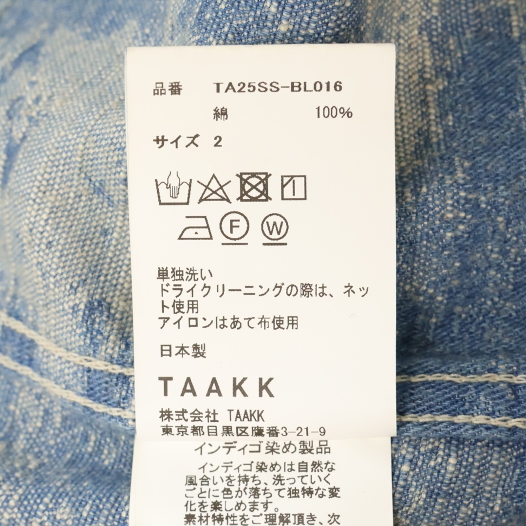 TAAKK ターク 25SS 3RDTYPEDENIMJACKET サードタイプデニム TAAKK ターク 25SS 3RDTYPEDENIMJACKET サードタイプデニム
