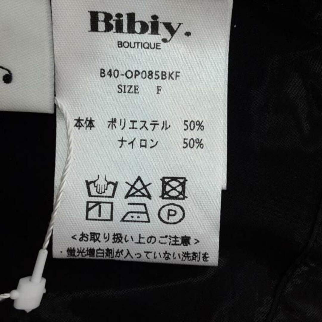 Bibiy.(ビビィ) ワンピース サイズF レディース美品 - 黒 クルー Bibiy.(ビビィ) ワンピース サイズF レディース美品 - 黒 クルー