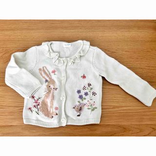 NEXT - next.baby ウサギ刺繍 カーディガン 6-9mthの通販 by ai NEXT - next.baby ウサギ刺繍 カーディガン 6-9mthの通販 by ai