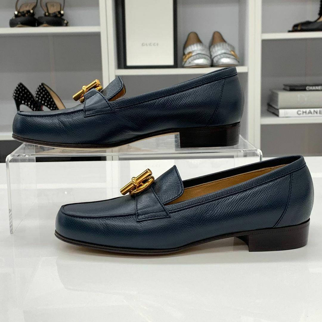 HERMES - 7913 エルメス レザー シェーヌダンクル ローファー HERMES - 7913 エルメス レザー シェーヌダンクル ローファー