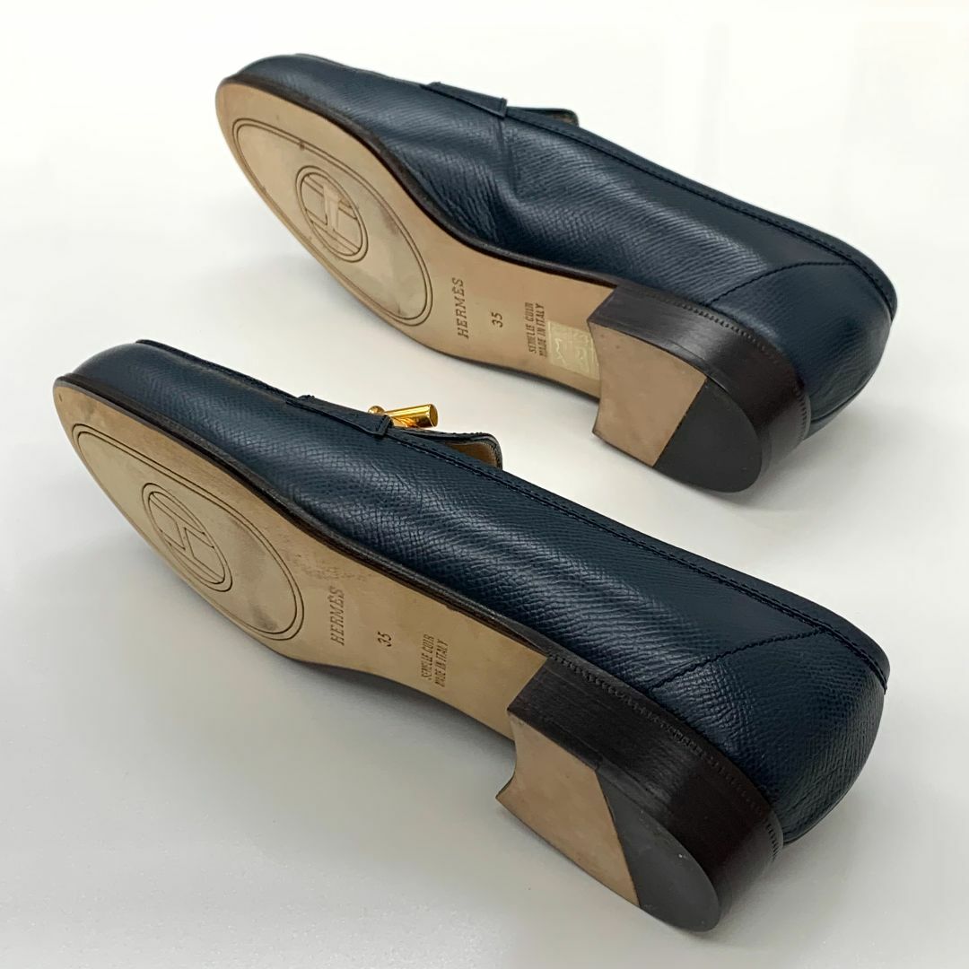 HERMES - 7913 エルメス レザー シェーヌダンクル ローファー HERMES - 7913 エルメス レザー シェーヌダンクル ローファー