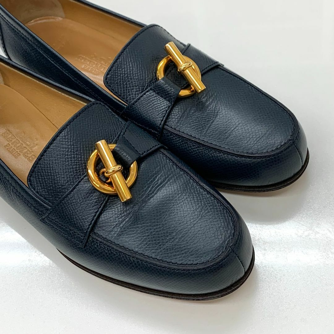 HERMES - 7913 エルメス レザー シェーヌダンクル ローファー HERMES - 7913 エルメス レザー シェーヌダンクル ローファー