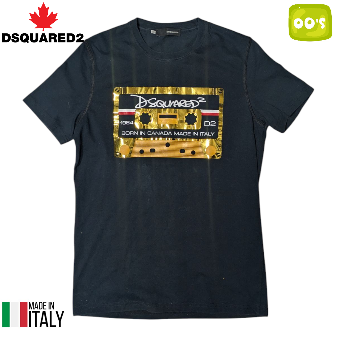 DSQUARED2(ディースクエアード)のここのえ アーカイブ DSQUARED 2 ブラック テープ 半袖Tシャツ レディースのトップス(Tシャツ(半袖/袖なし))の商品写真