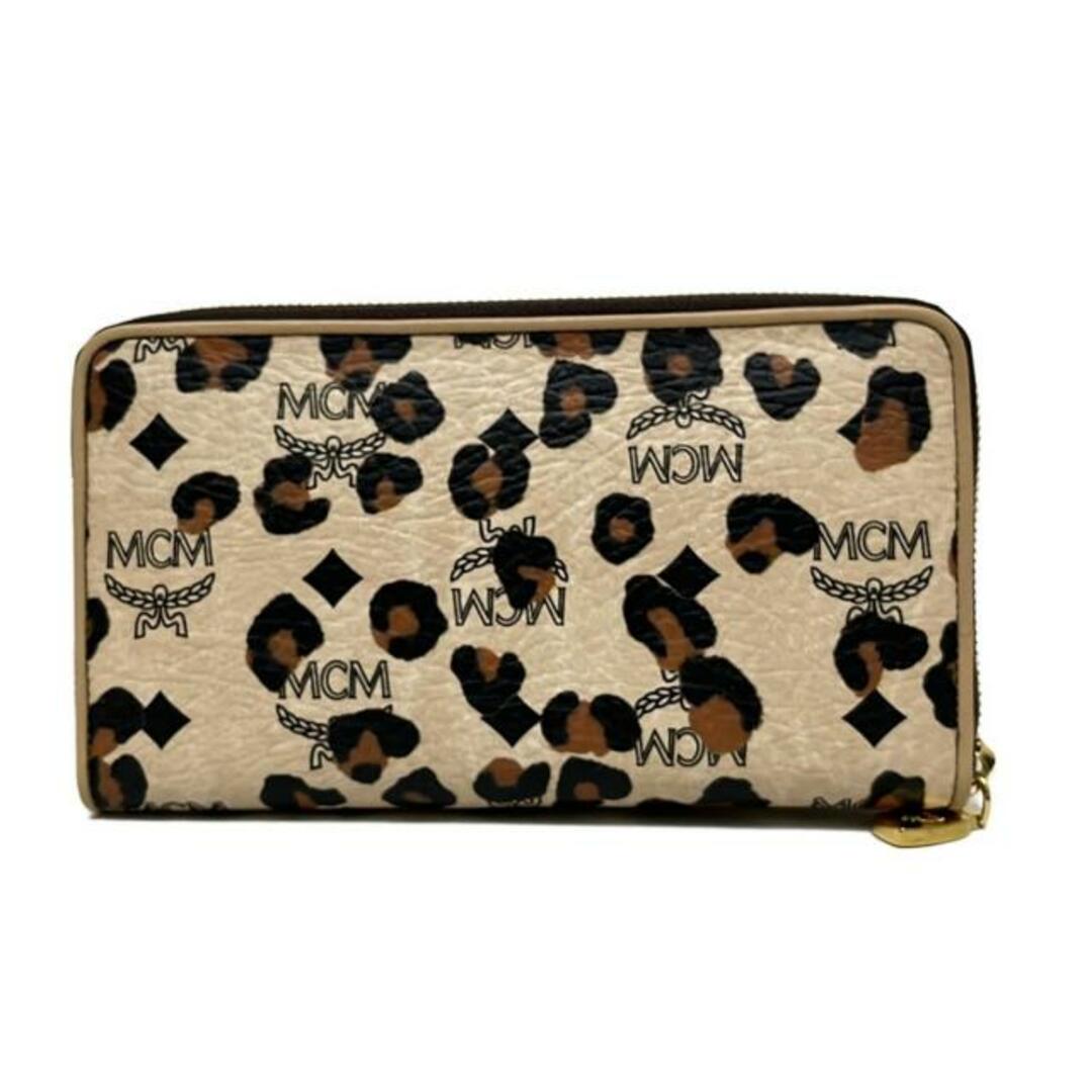 MCM - MCM(エムシーエム) 長財布美品 - ベージュ×黒×マルチ 豹柄 MCM - MCM(エムシーエム) 長財布美品 - ベージュ×黒×マルチ 豹柄
