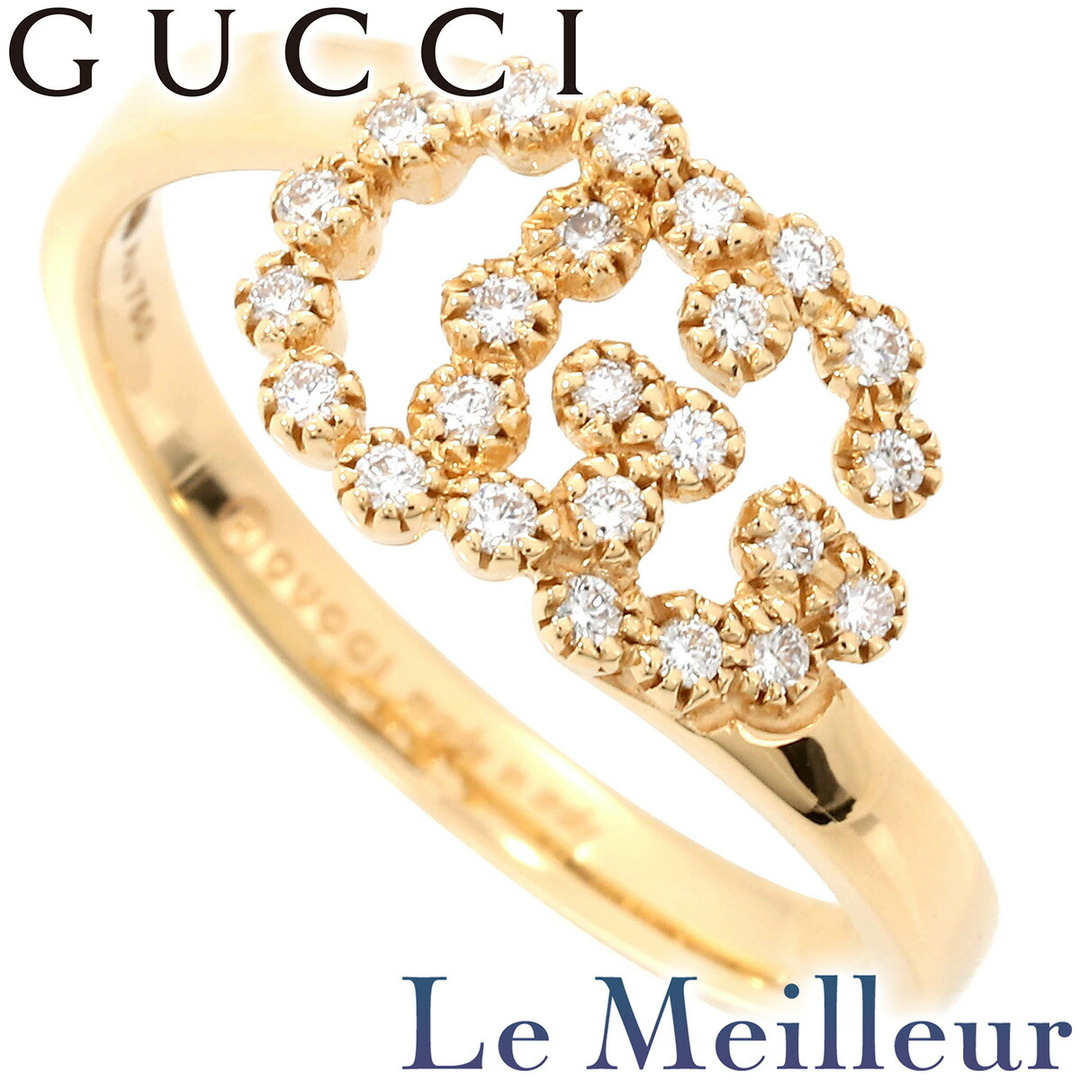 GUCCI - グッチ GGランニング リング 指輪 ダイヤモンド K18 9号 GUCCI - グッチ GGランニング リング 指輪 ダイヤモンド K18 9号