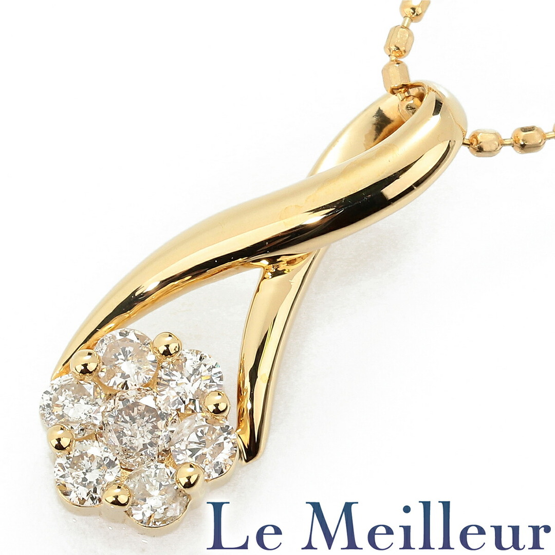 フラワーモチーフペンダントネックレス ダイヤモンド 0.20ct K18 フラワーモチーフペンダントネックレス ダイヤモンド 0.20ct K18