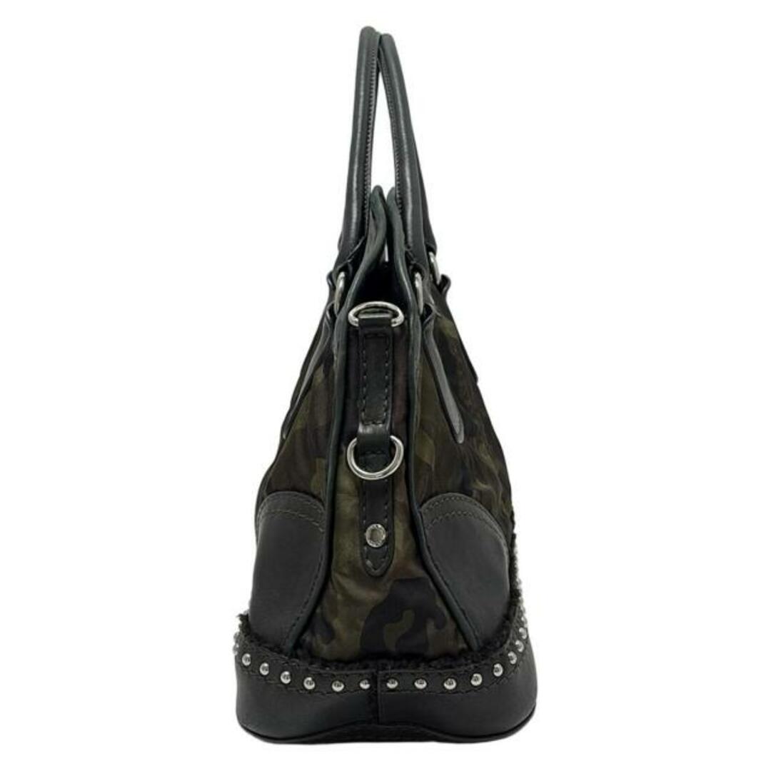 PRADA - PRADA(プラダ) トートバッグ - カーキ×黒×マルチ 革タグ PRADA - PRADA(プラダ) トートバッグ - カーキ×黒×マルチ 革タグ