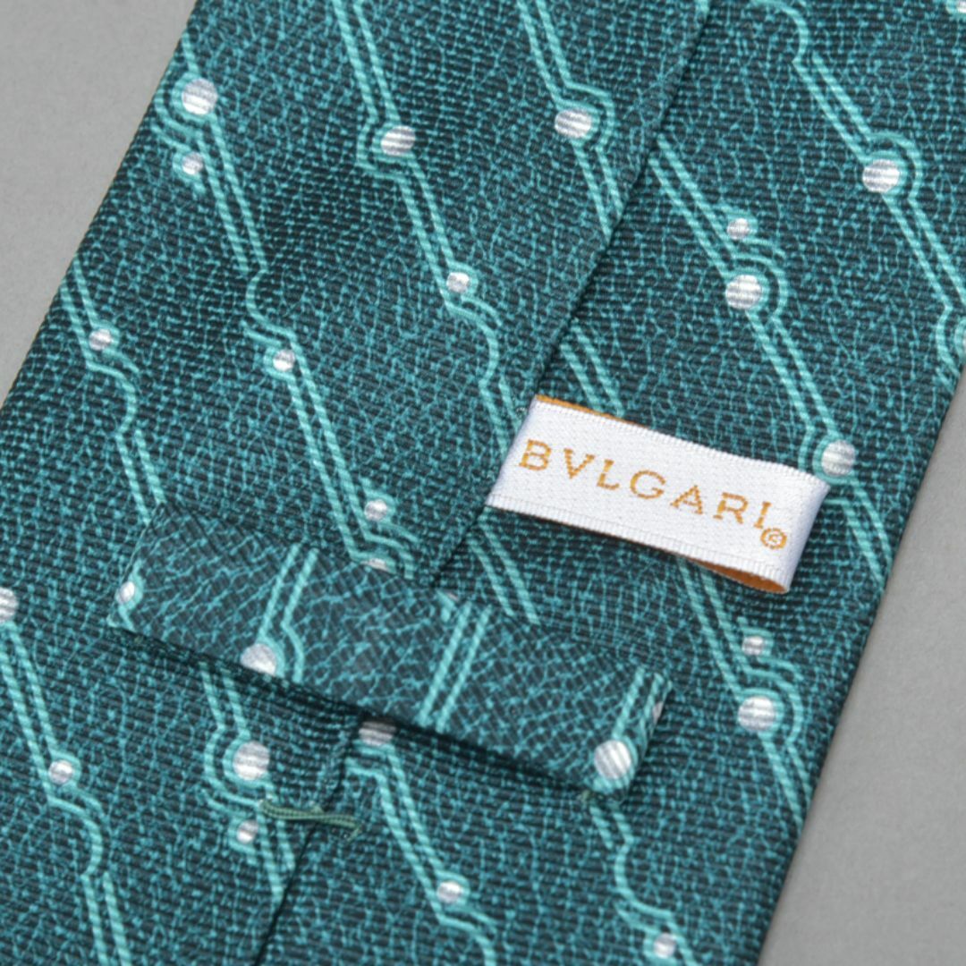 BVLGARI - 未使用◇BVLGARI ブルガリ 総柄 ネクタイ シルク BVLGARI - 未使用◇BVLGARI ブルガリ 総柄 ネクタイ シルク