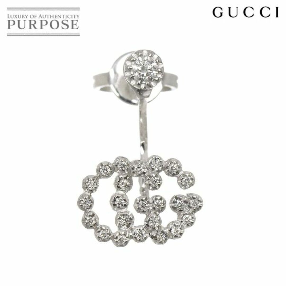 GUCCI - グッチ GUCCI GGランニング ダイヤ ピアス K18 WG GUCCI - グッチ GUCCI GGランニング ダイヤ ピアス K18 WG