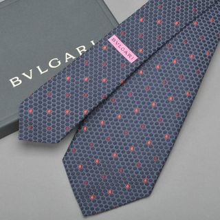 BVLGARI - 未使用◇BVLGARI ブルガリ ハニカム柄 ネクタイ BVLGARI - 未使用◇BVLGARI ブルガリ ハニカム柄 ネクタイ