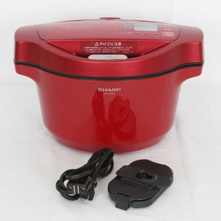 シャープ(SHARP)のシャープ ヘルシオ ホットクック KN-HT99A-R レッド 1.6L 水なし自動調理鍋 圧力鍋 SHARP 本体(鍋/フライパン)
