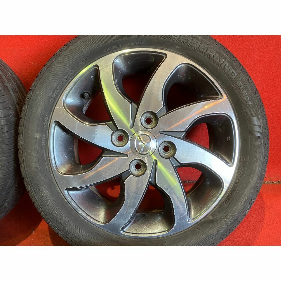 日産 - 【お電話番号必須】中古サマータイヤホイールセット【165 日産 - 【お電話番号必須】中古サマータイヤホイールセット【165