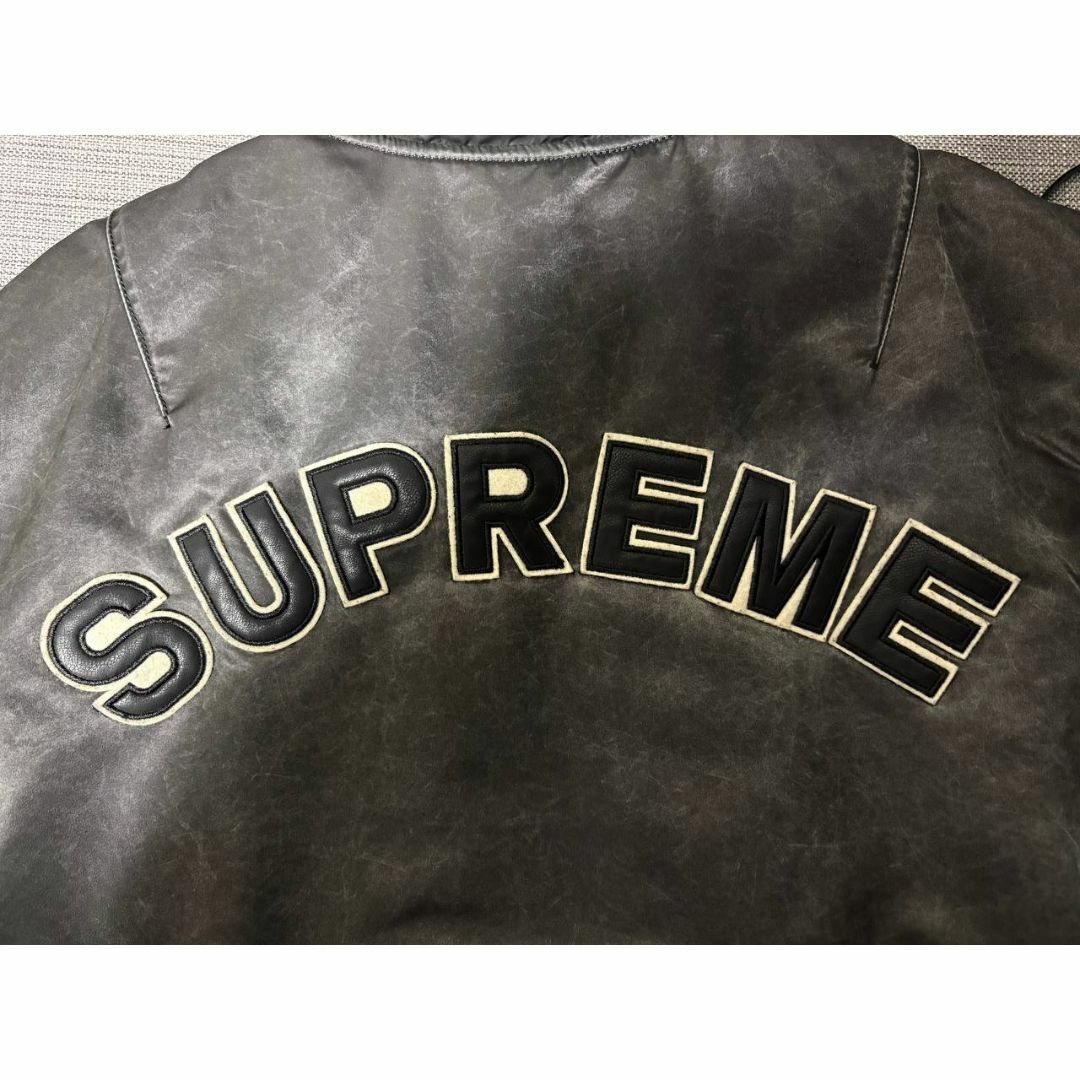 Supreme - Mサイズ Supreme Denim Sleeve MA-1 ブラック 黒の Supreme - Mサイズ Supreme Denim Sleeve MA-1 ブラック 黒の