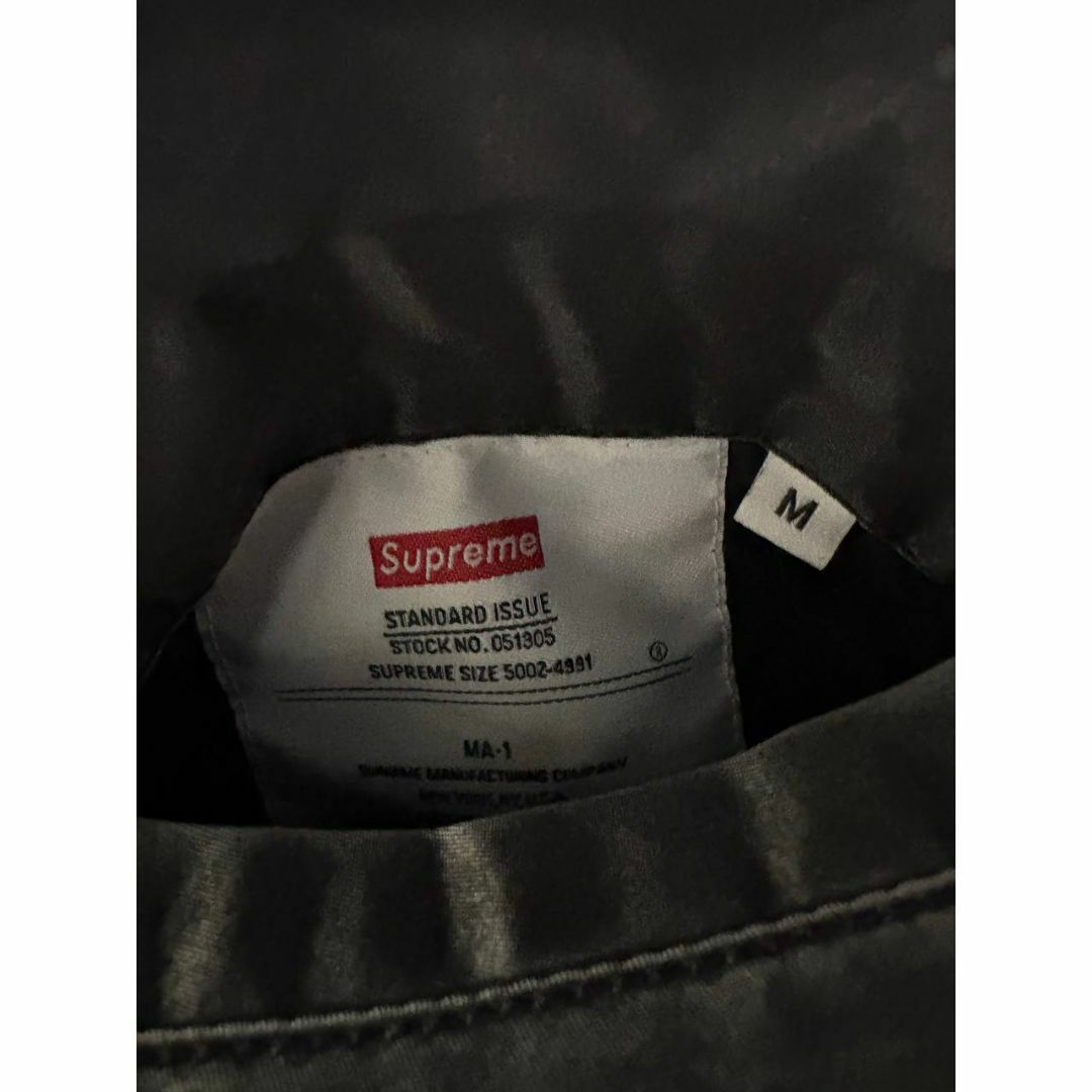 Supreme - Mサイズ Supreme Denim Sleeve MA-1 ブラック 黒の Supreme - Mサイズ Supreme Denim Sleeve MA-1 ブラック 黒の
