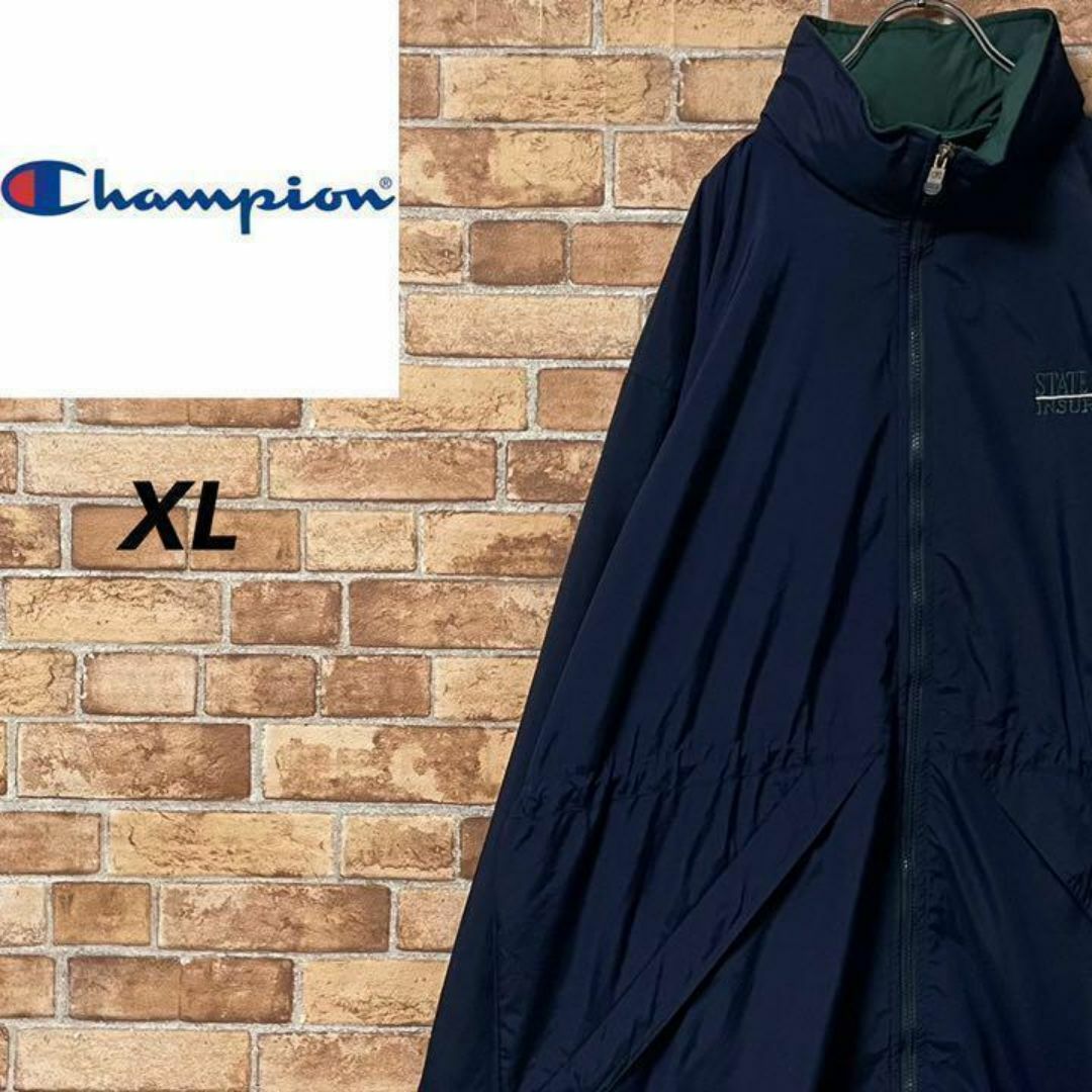 Champion - チャンピオン ナイロンジャケット 企業刺繍 ビッグ Champion - チャンピオン ナイロンジャケット 企業刺繍 ビッグ