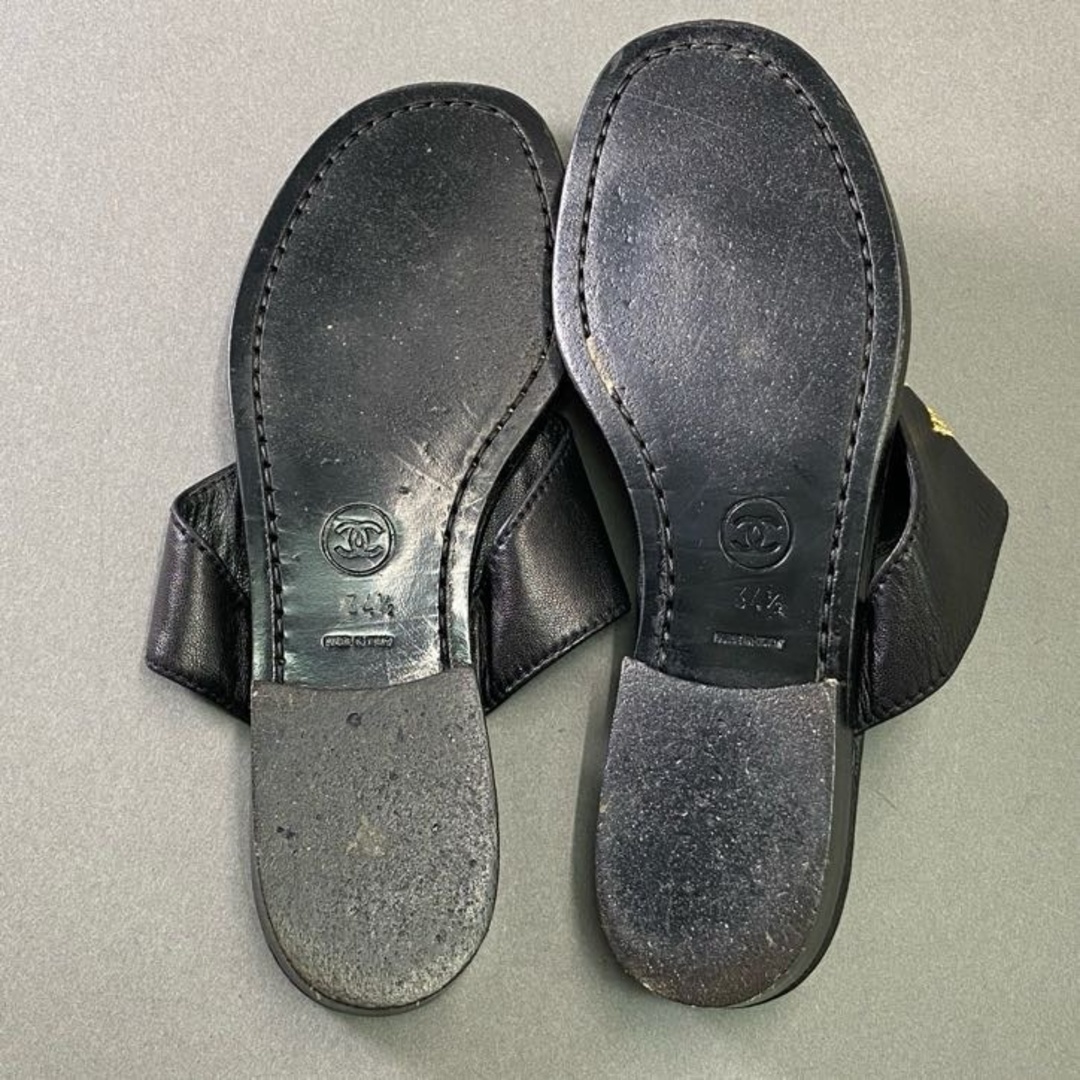 CHANEL - 7d16 CHANEL シャネル スタッズココマーク トング CHANEL - 7d16 CHANEL シャネル スタッズココマーク トング