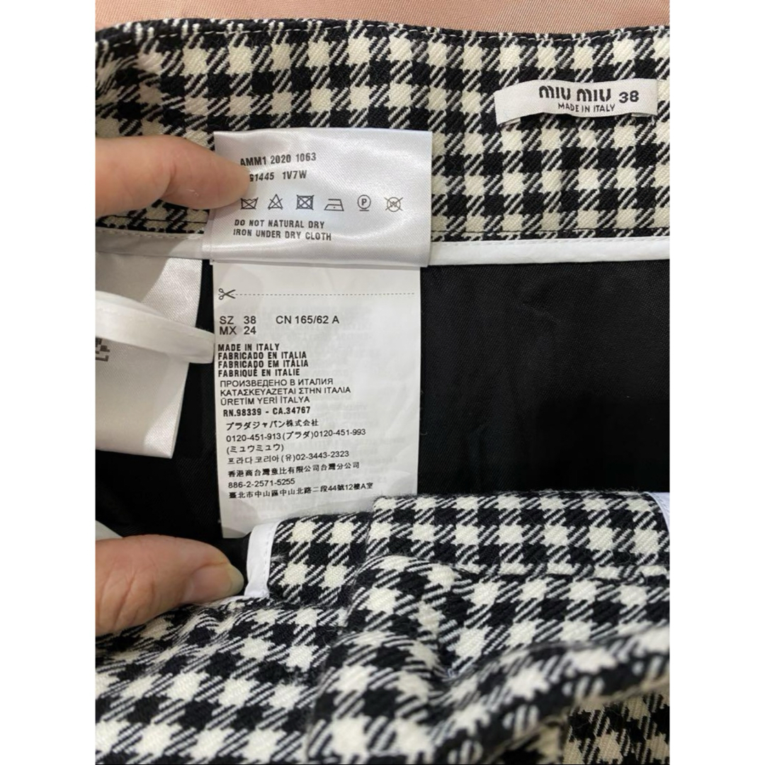 MIU MIU - ミュウミュウのギンガムチェックスカートの通販 by MIU MIU - ミュウミュウのギンガムチェックスカートの通販 by