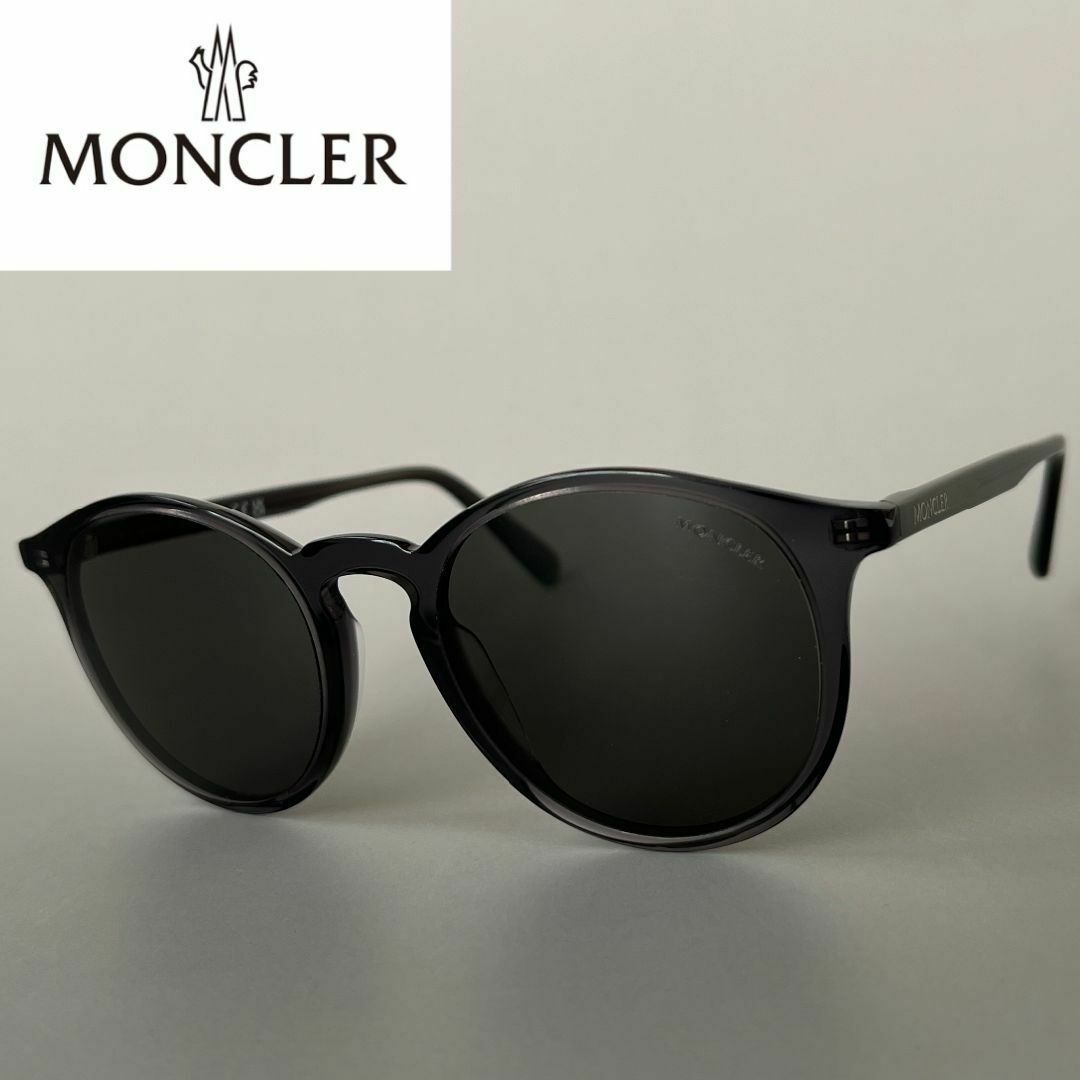 MONCLER - モンクレール サングラス ボストン クリア グレー MONCLER - モンクレール サングラス ボストン クリア グレー