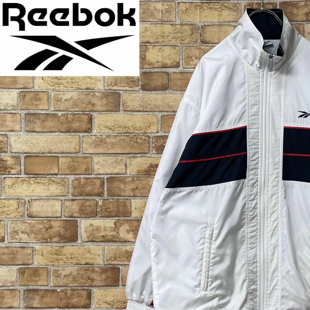 Reebok - リーボック 90s ナイロンジャケット 刺繍ロゴ ビッグ Reebok - リーボック 90s ナイロンジャケット 刺繍ロゴ ビッグ