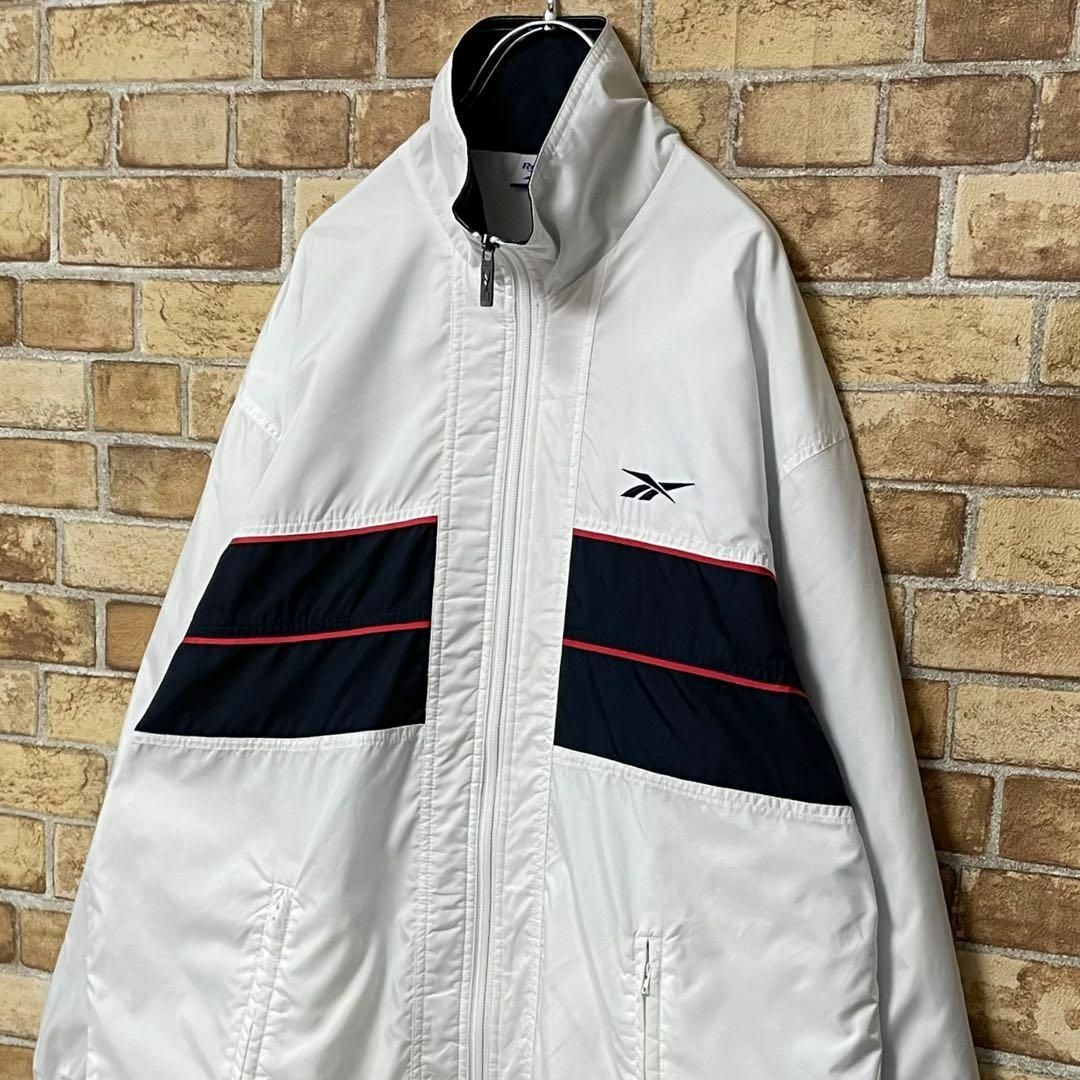 Reebok - リーボック 90s ナイロンジャケット 刺繍ロゴ ビッグ Reebok - リーボック 90s ナイロンジャケット 刺繍ロゴ ビッグ