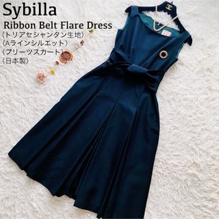Sybilla - シビラ ドレス 総刺繍 花柄 フレアワンピース 膝丈 Sybilla - シビラ ドレス 総刺繍 花柄 フレアワンピース 膝丈
