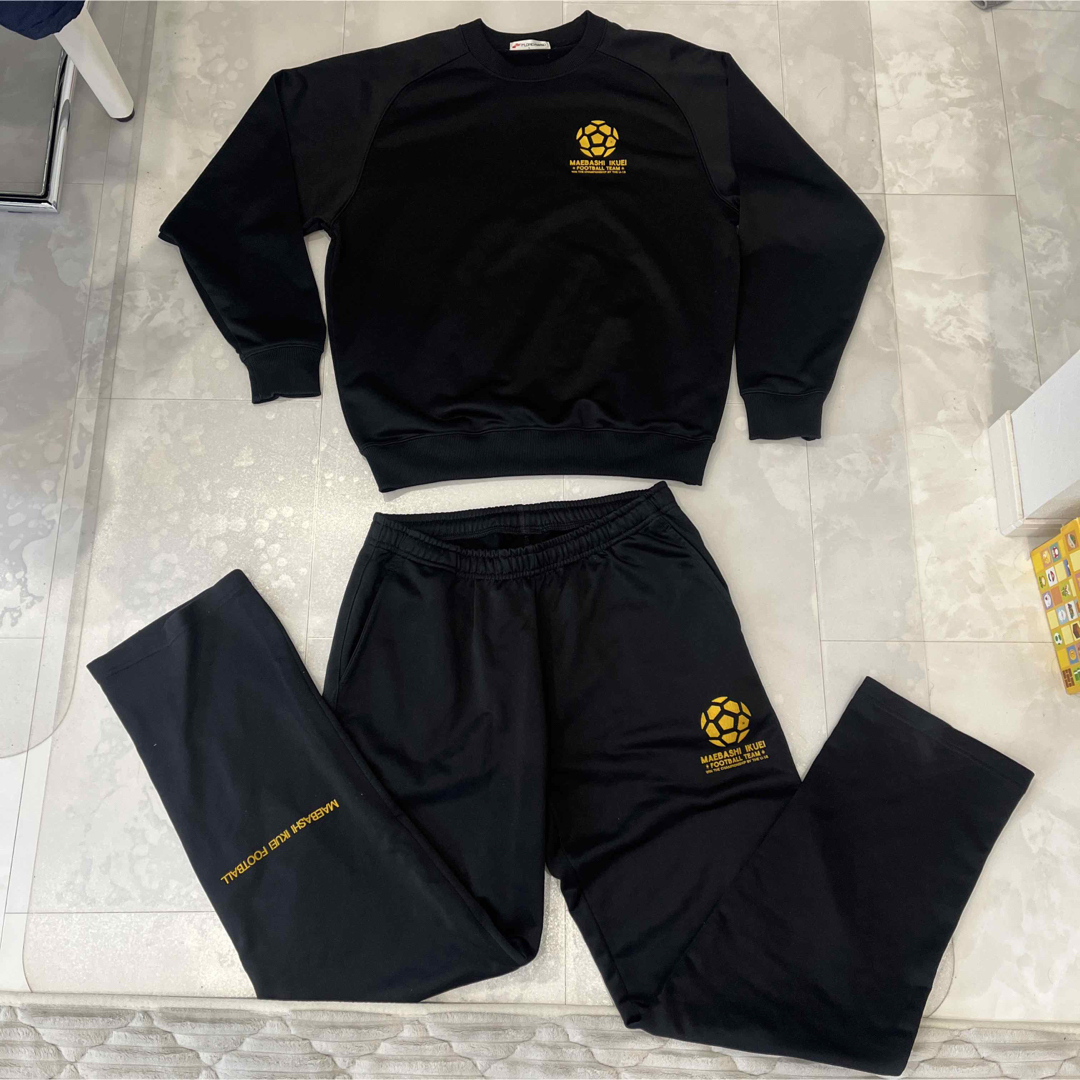 前橋育英高校サッカー部 スウェット上下セットブラック 上L 下LL 前橋育英高校サッカー部 スウェット上下セットブラック 上L 下LL