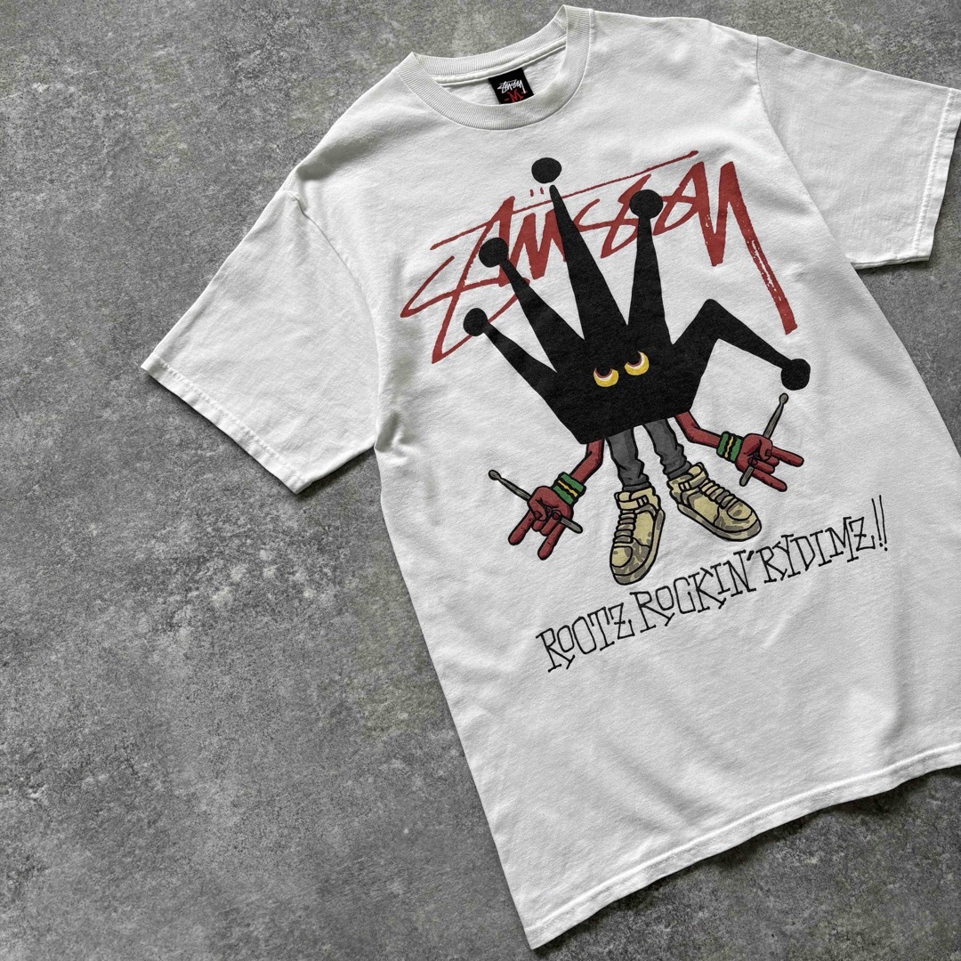 STUSSY - 【stussy】ステューシー Tシャツ 半袖tee 折れクラウン STUSSY - 【stussy】ステューシー Tシャツ 半袖tee 折れクラウン