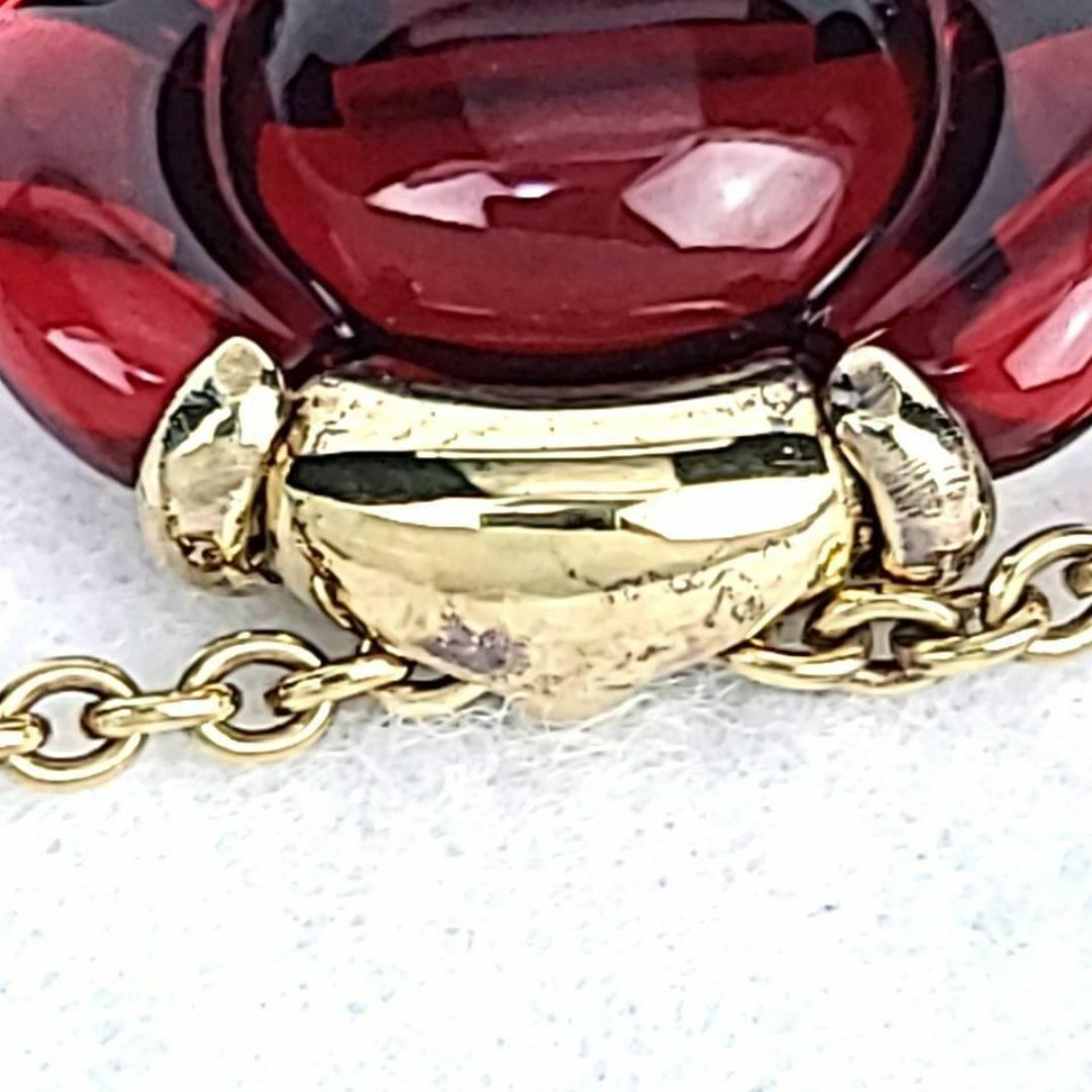 Baccarat - ◇極美品◇バカラ 925 フラワー ネックレス レッドの Baccarat - ◇極美品◇バカラ 925 フラワー ネックレス レッドの