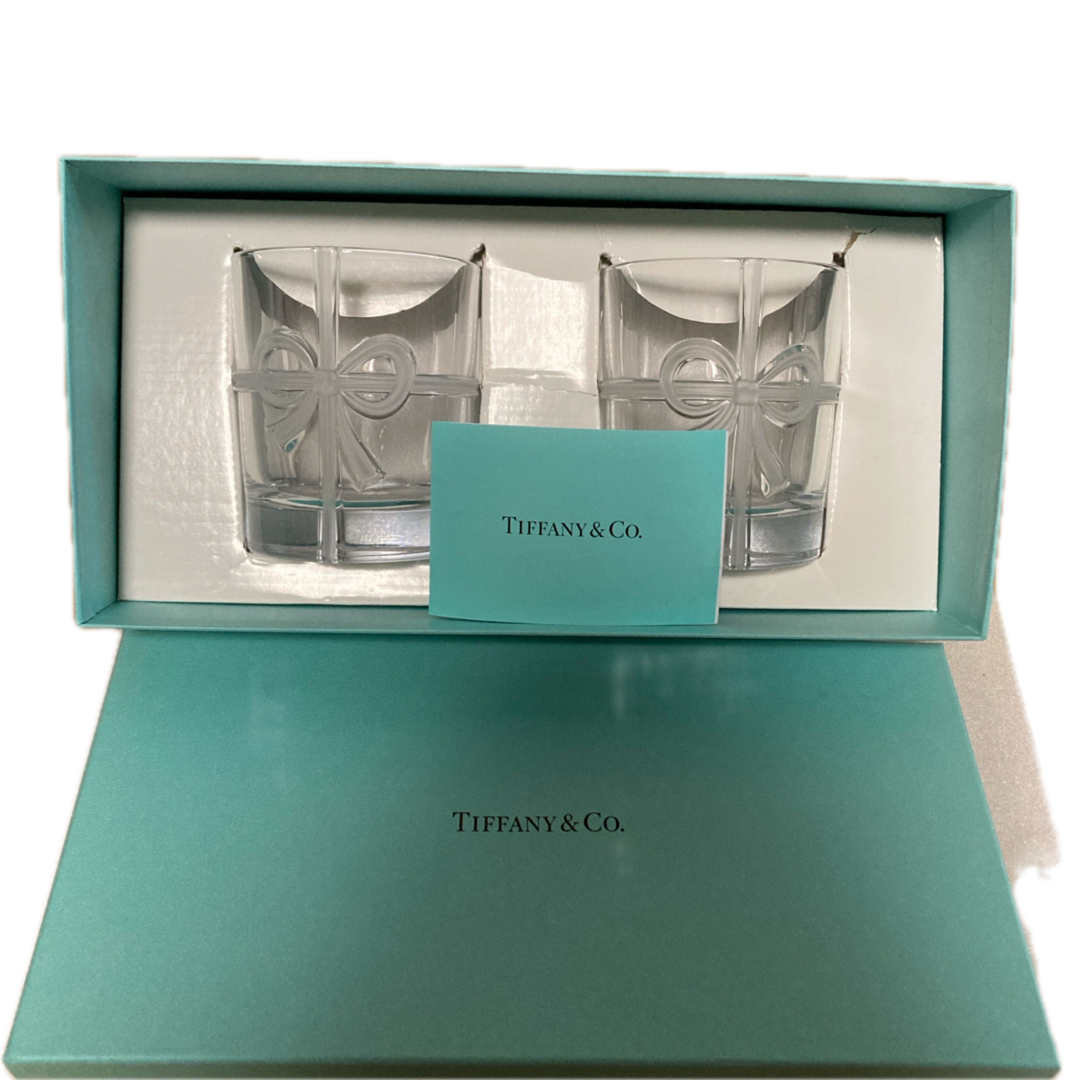 Tiffany & Co. - ティファニー ボウグラス 2個 新品 ブルー Tiffany & Co. - ティファニー ボウグラス 2個 新品 ブルー
