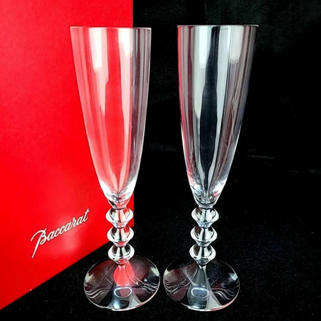 Baccarat - ◇美品◇バカラ ベガ シャンパンフルート 2客 箱 Baccarat - ◇美品◇バカラ ベガ シャンパンフルート 2客 箱