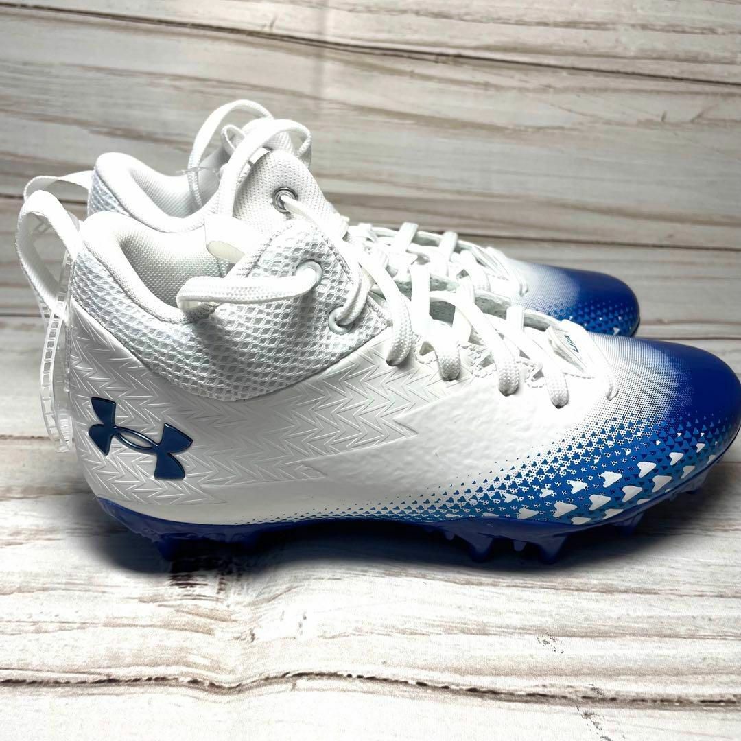 UNDER ARMOUR - Under Armour サッカー スパイク 青×白 シューズ UNDER ARMOUR - Under Armour サッカー スパイク 青×白 シューズ