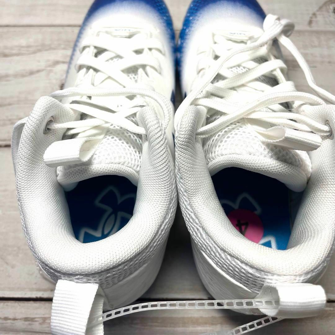 UNDER ARMOUR - Under Armour サッカー スパイク 青×白 シューズ UNDER ARMOUR - Under Armour サッカー スパイク 青×白 シューズ