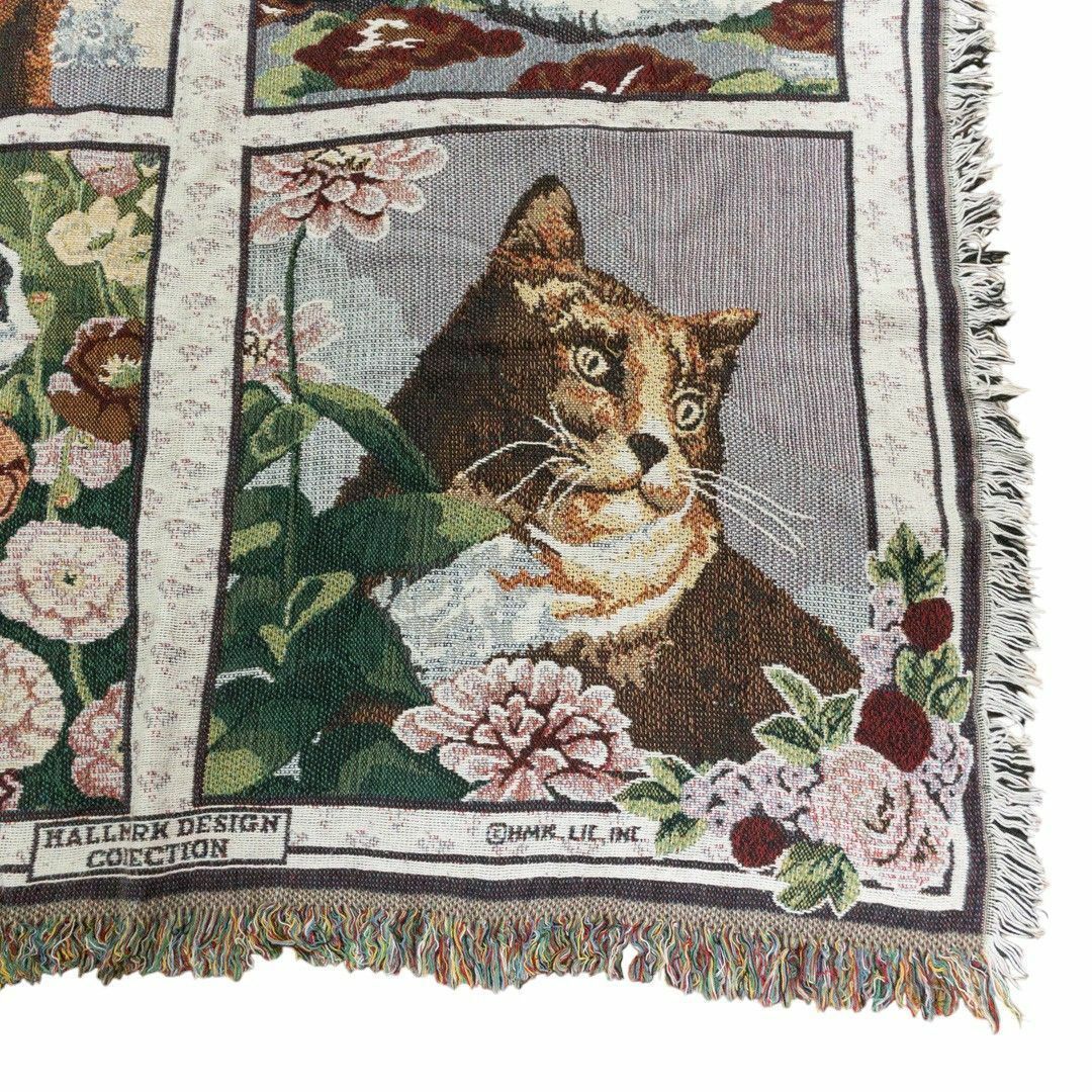 VINTAGE - vintageラグ カーペット USA製 キャット イラスト VINTAGE - vintageラグ カーペット USA製 キャット イラスト