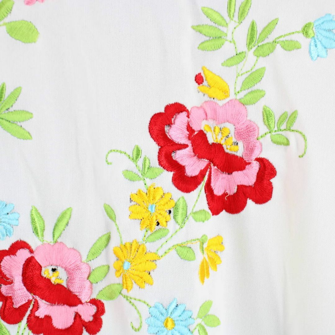 フラメンコ衣装】ホワイト シージョ マントン 白 花柄 刺繍 フラメンコ衣装】ホワイト シージョ マントン 白 花柄 刺繍