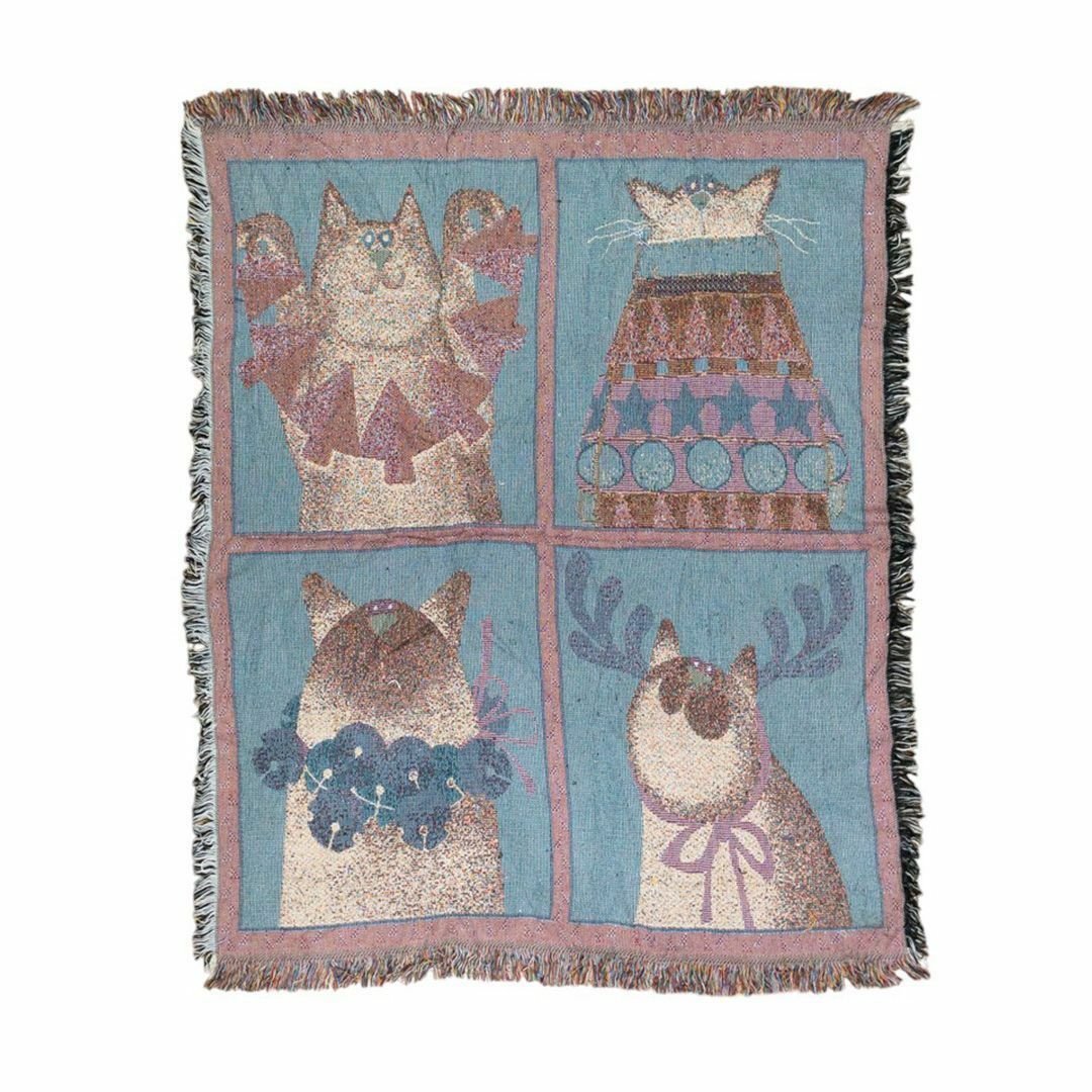 VINTAGE - vintageラグ カーペット キャット クリスマス VINTAGE - vintageラグ カーペット キャット クリスマス