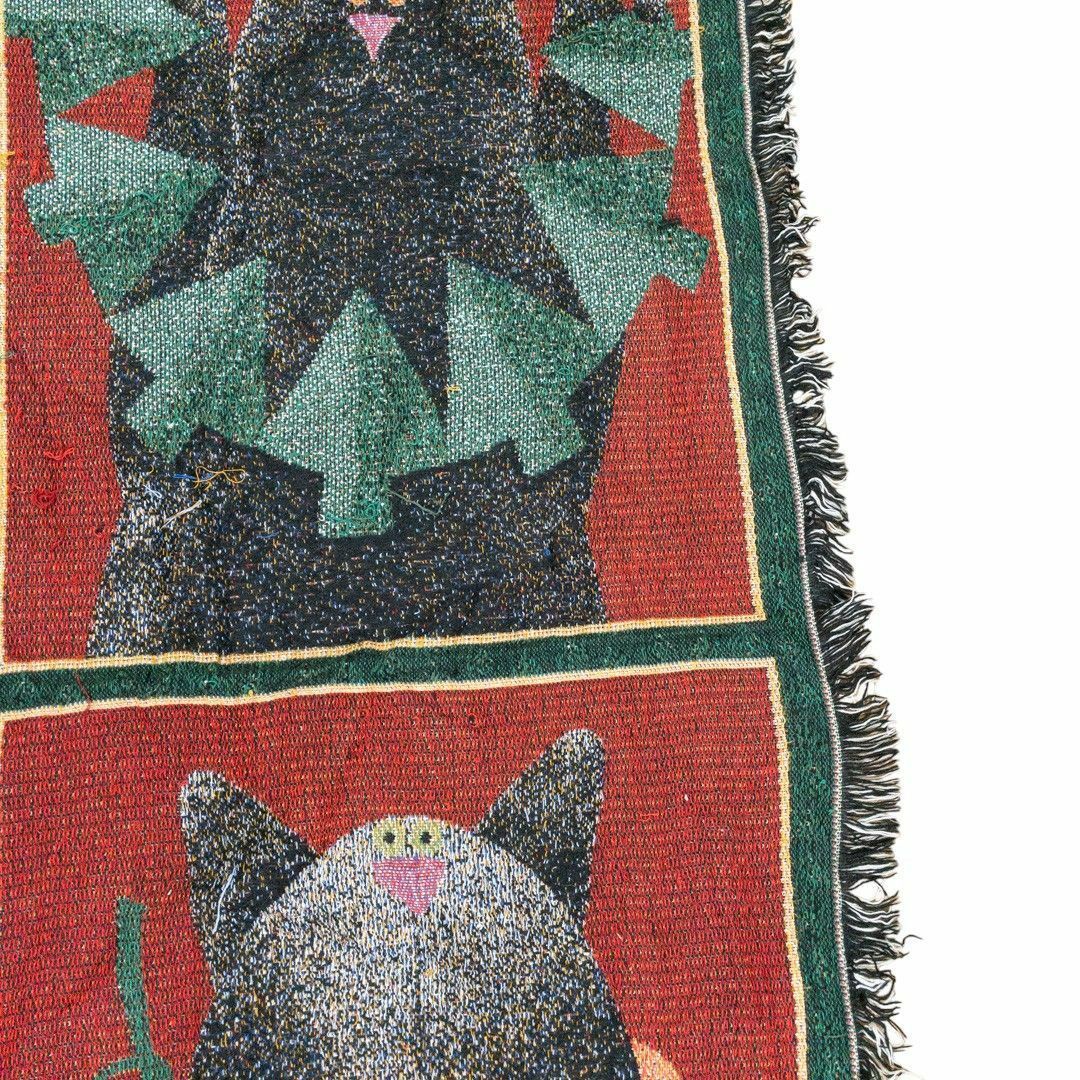 VINTAGE - vintageラグ カーペット キャット クリスマス VINTAGE - vintageラグ カーペット キャット クリスマス