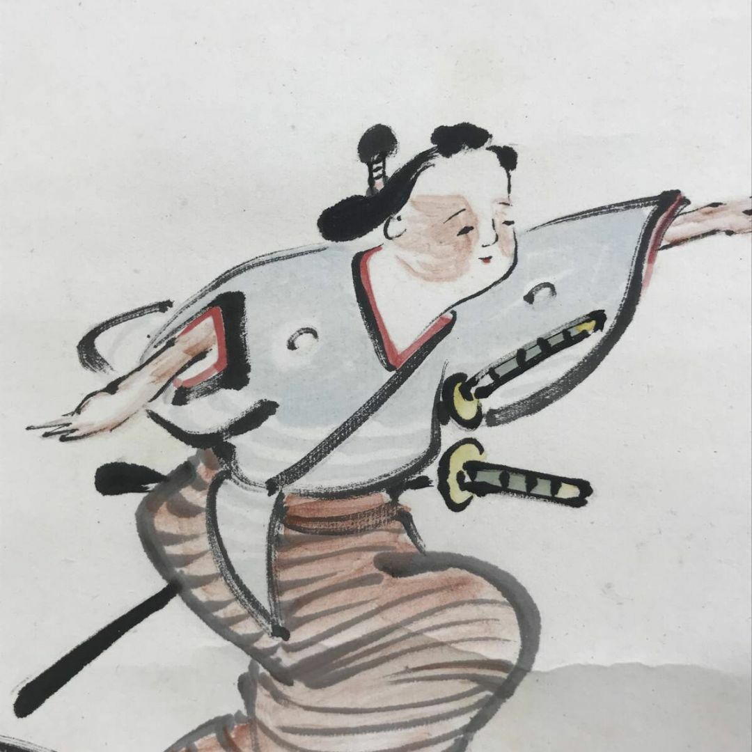 真作/田能村小竺/直雙/盆踊り画賛/盆踊り図/掛軸☆宝船☆AF-459 真作/田能村小竺/直雙/盆踊り画賛/盆踊り図/掛軸☆宝船☆AF-459